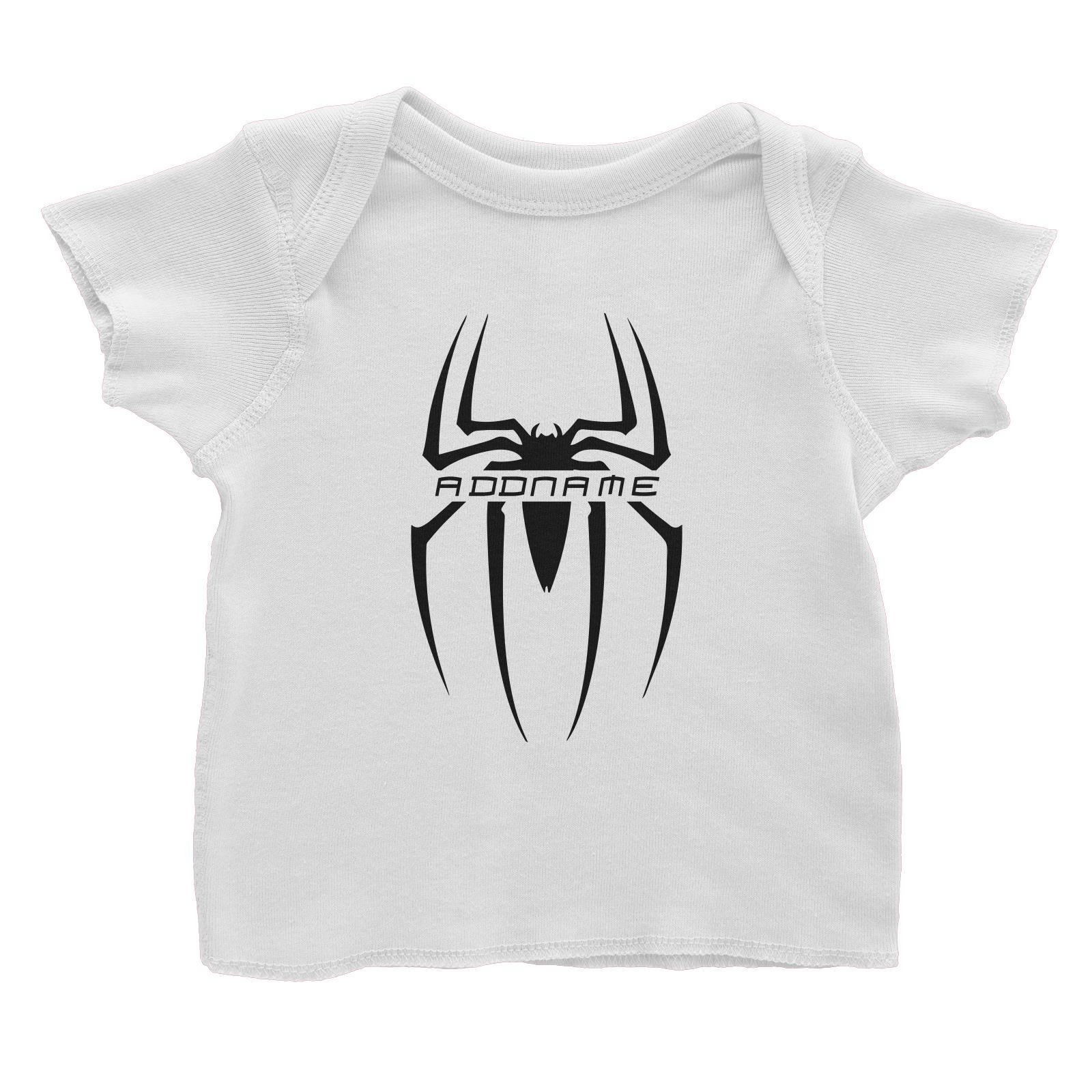 Superhero Spiderman Addname Baby T-Shirt  Matching Family Personalizable Designs