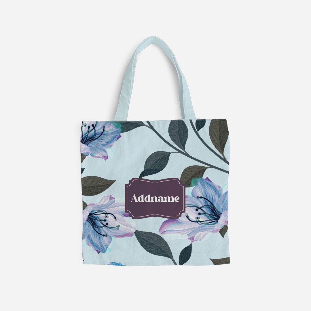 Classic Kesuma Full Print Canvas Bag - Icy Blue