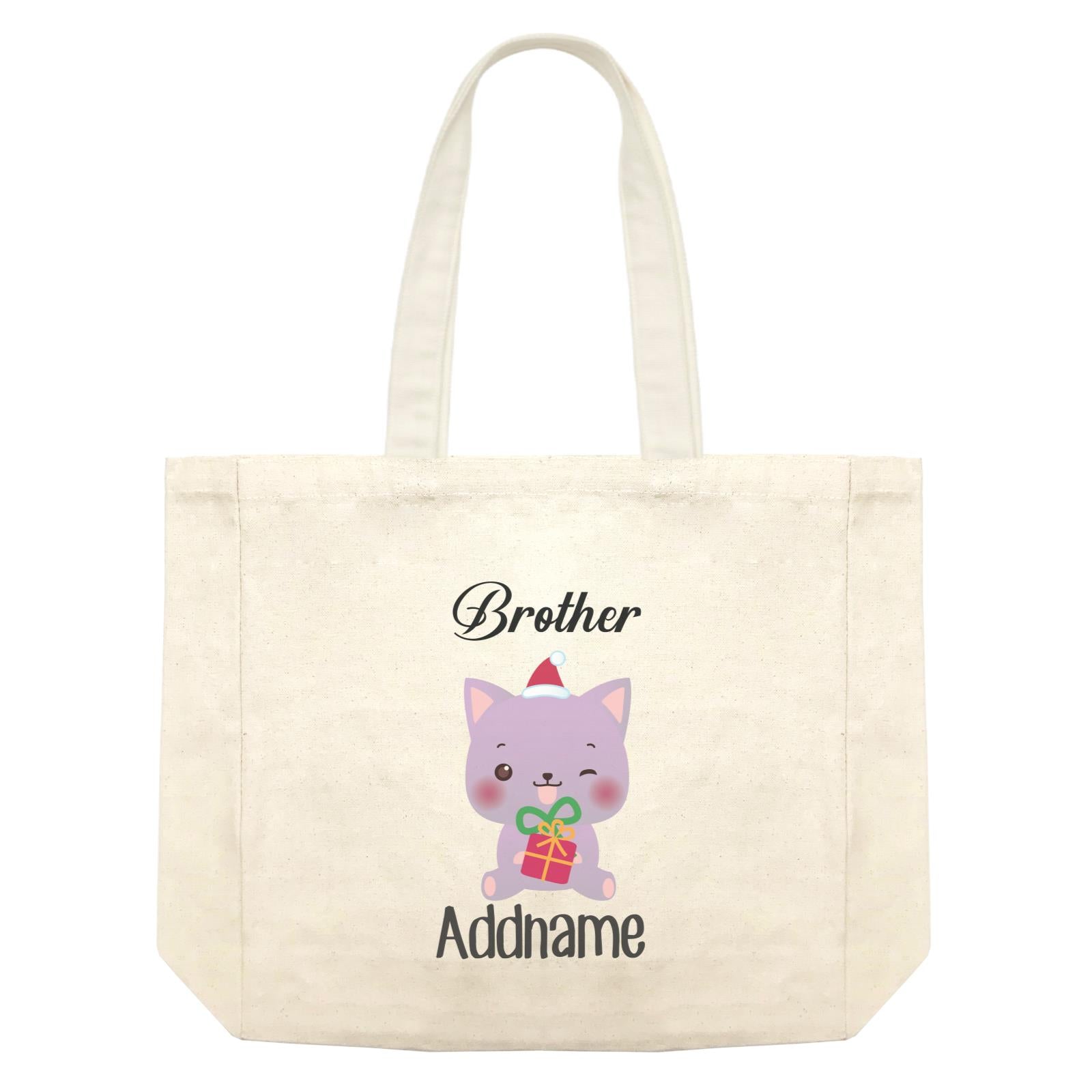 Christmas Cute Animal Series Brother Cat Shopping Bag