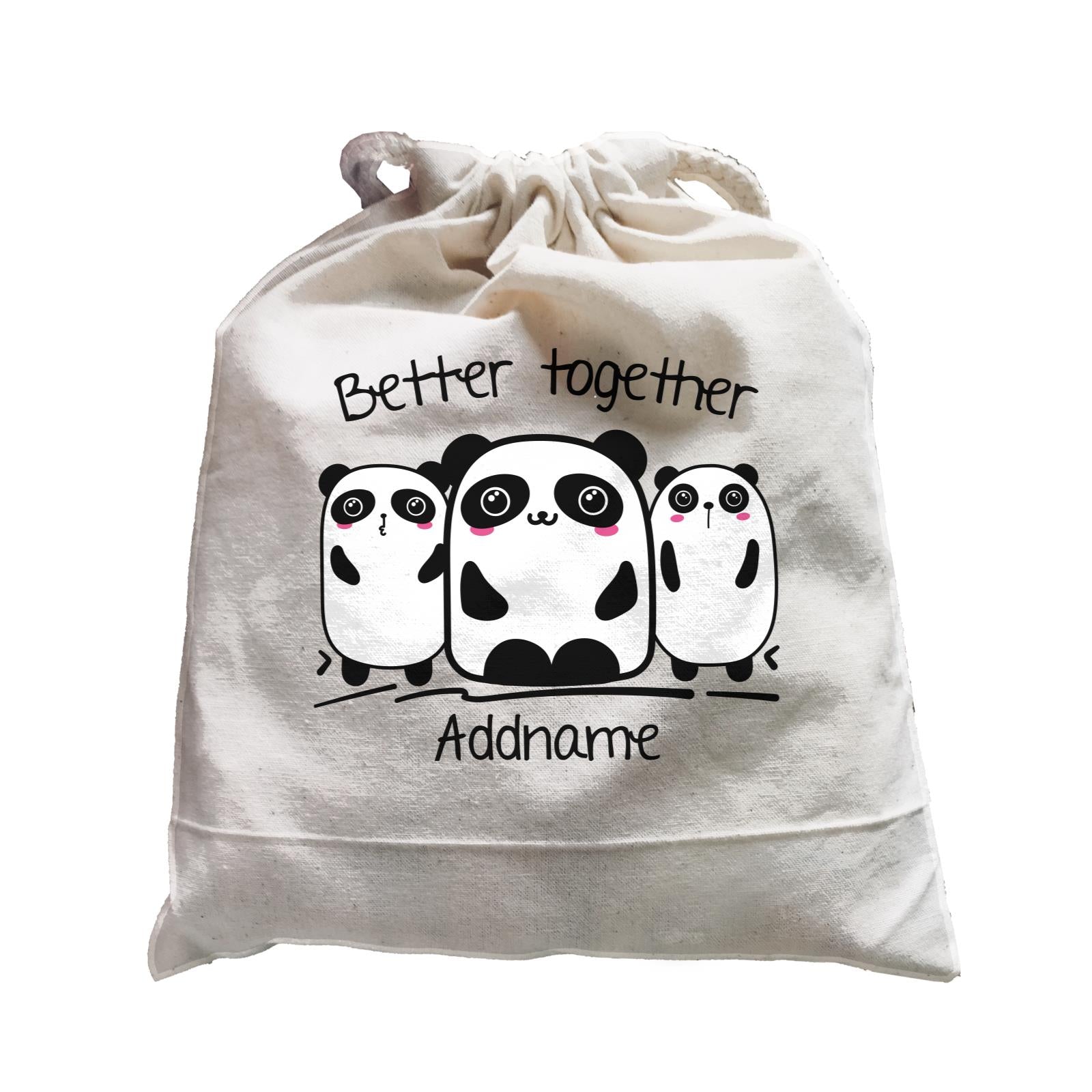 Cute Animals And Friends Series Panda Better Together Group Addname Satchel