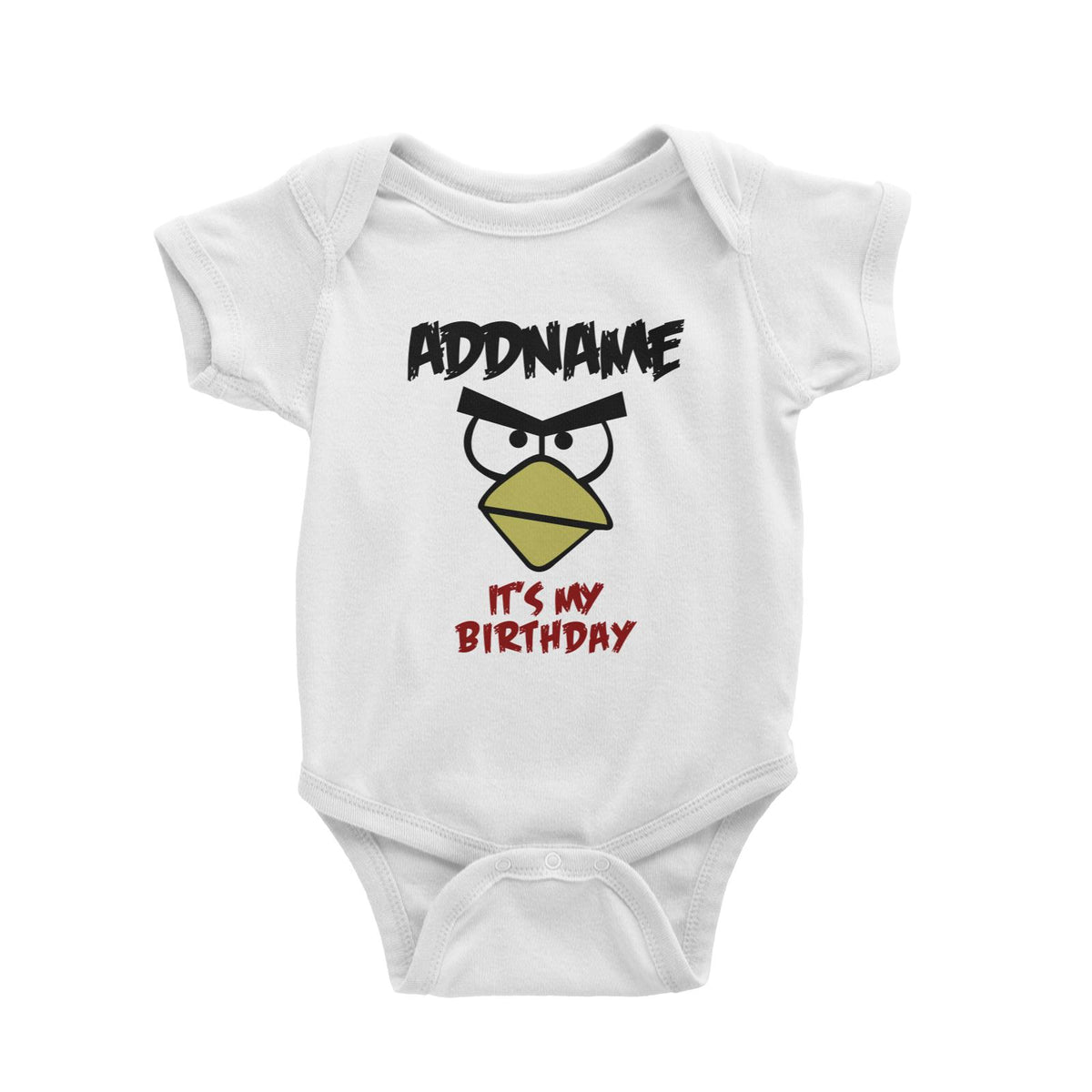 Angry Bird It's My Birthday Addname Baby Romper