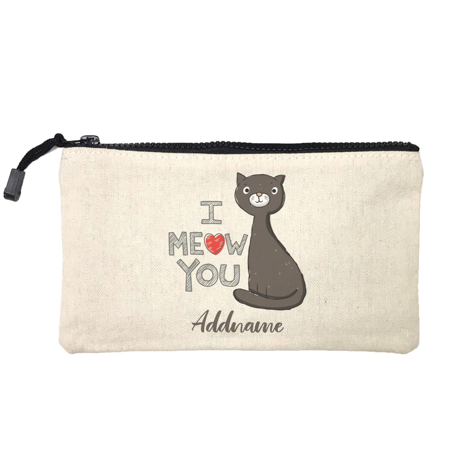 Cool Cute Animals Cats I Meow You Addname Mini Accessories Stationery Pouch