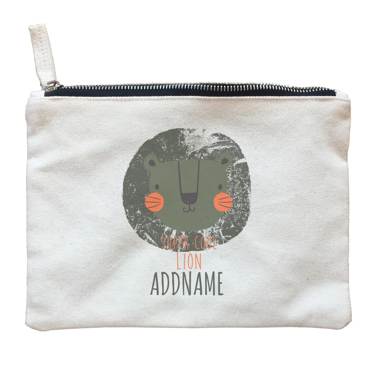 Super Cool Lion Addname Zipper Pouch