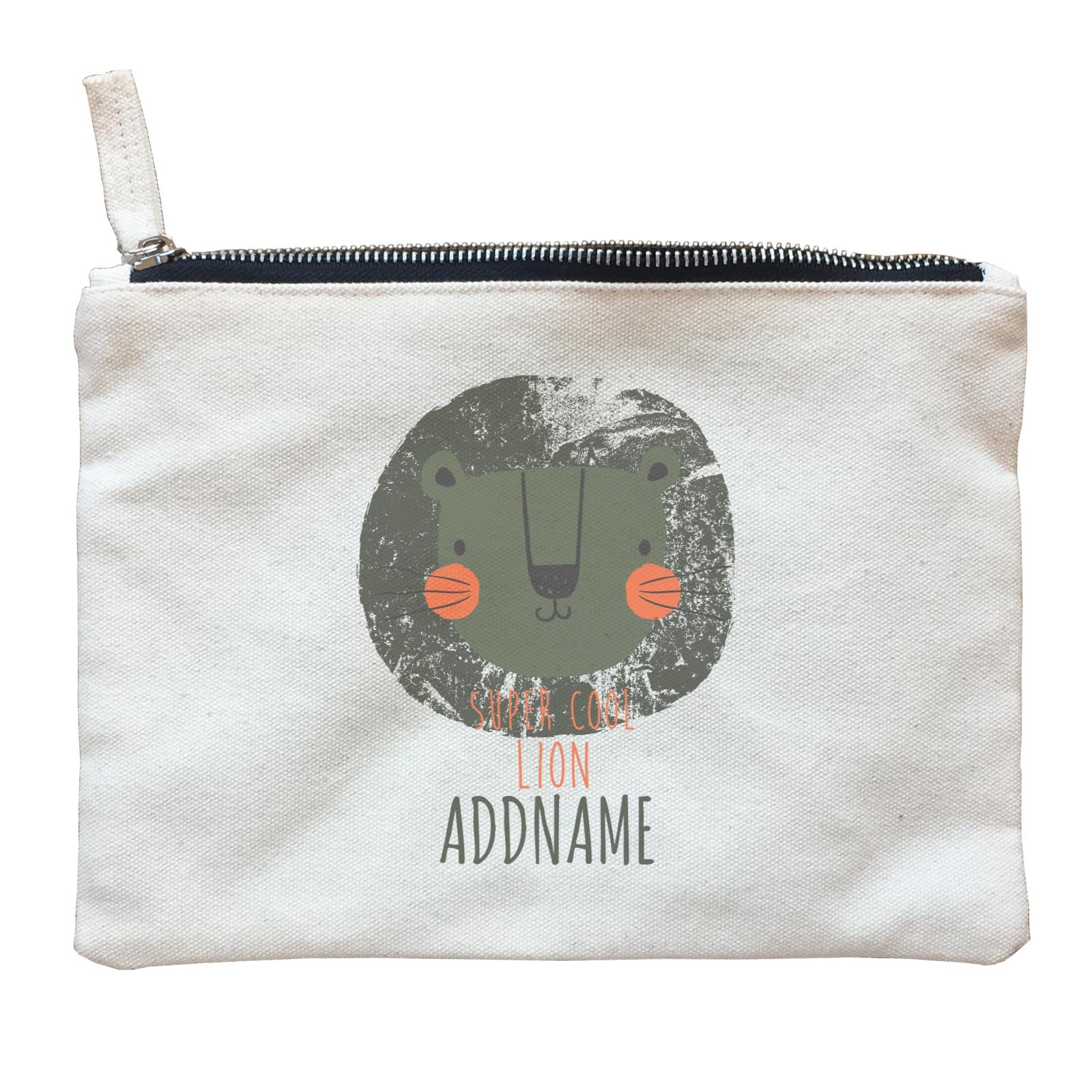 Super Cool Lion Addname Zipper Pouch