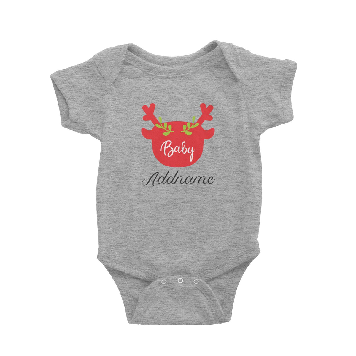 Christmas Series Baby Silhouette Reindeer Baby Romper