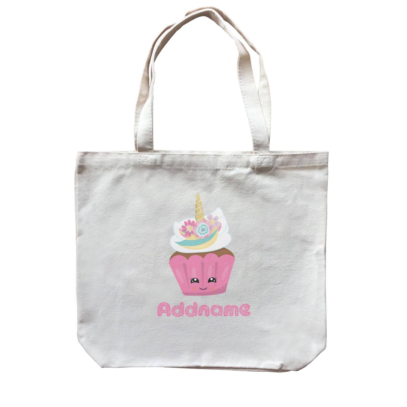 Magical Sweets Pink Cupcake Addname Canvas Bag
