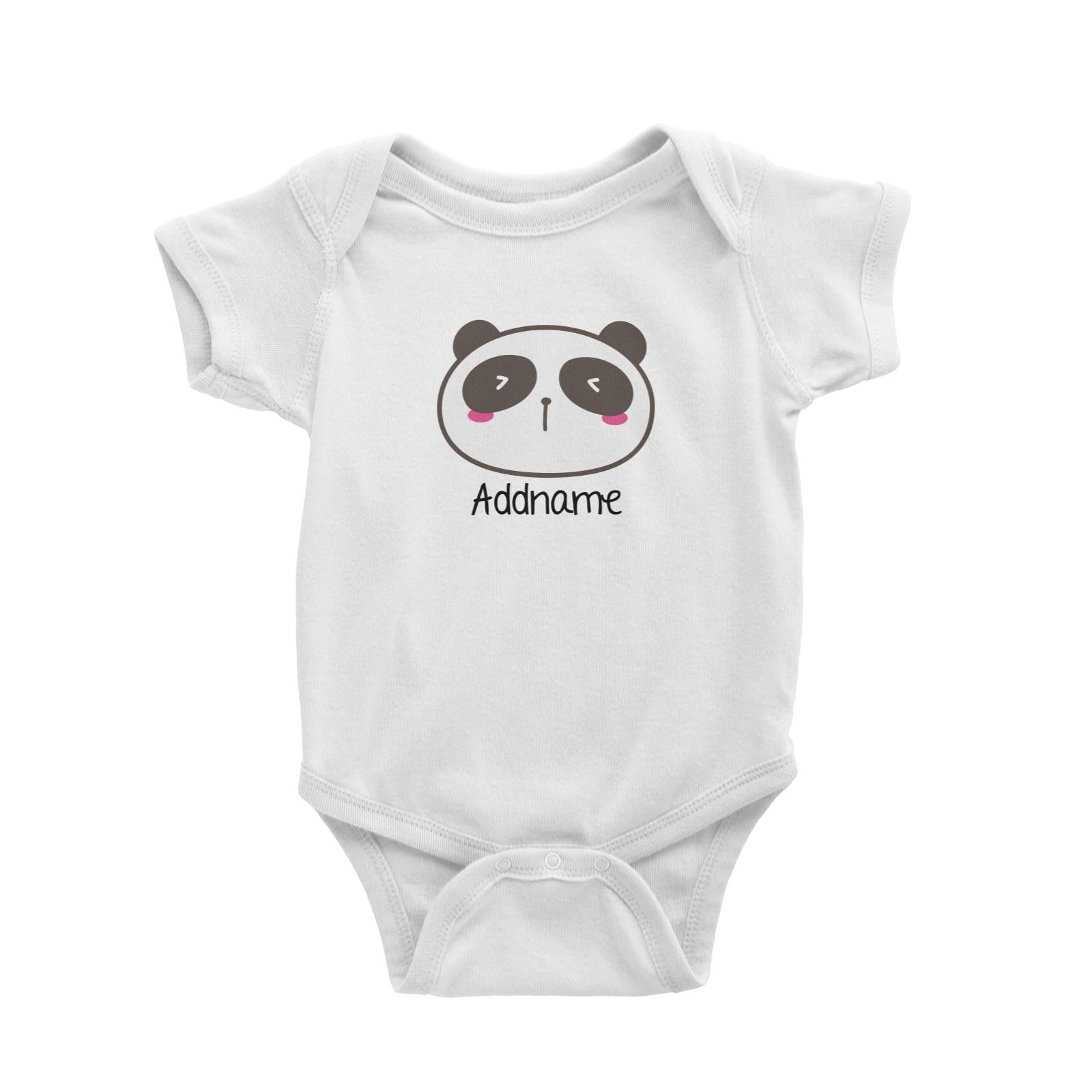 Cute Animals And Friends Series Cute Panda Shy Addname Baby Romper