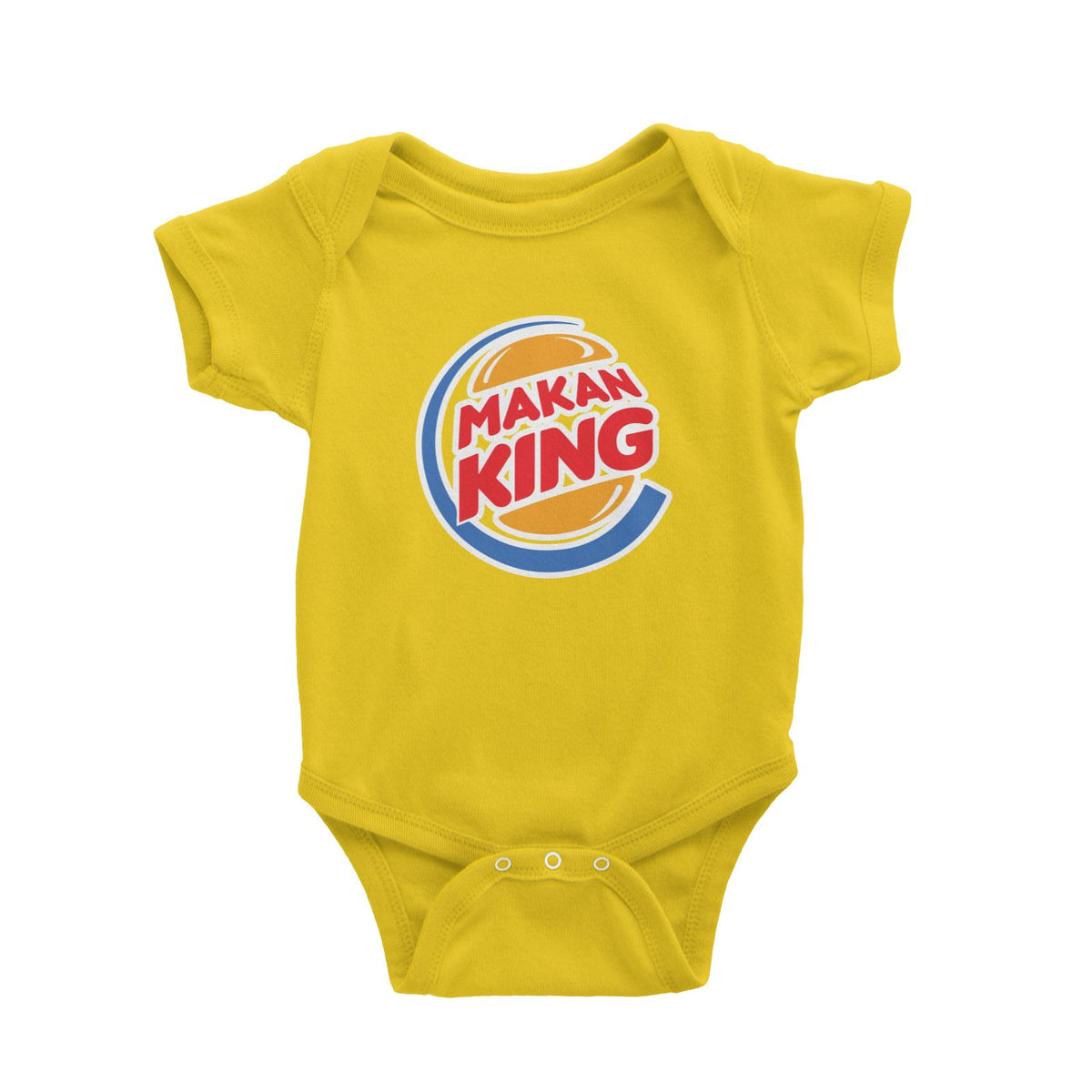 Slang Statement Makan King Baby Romper