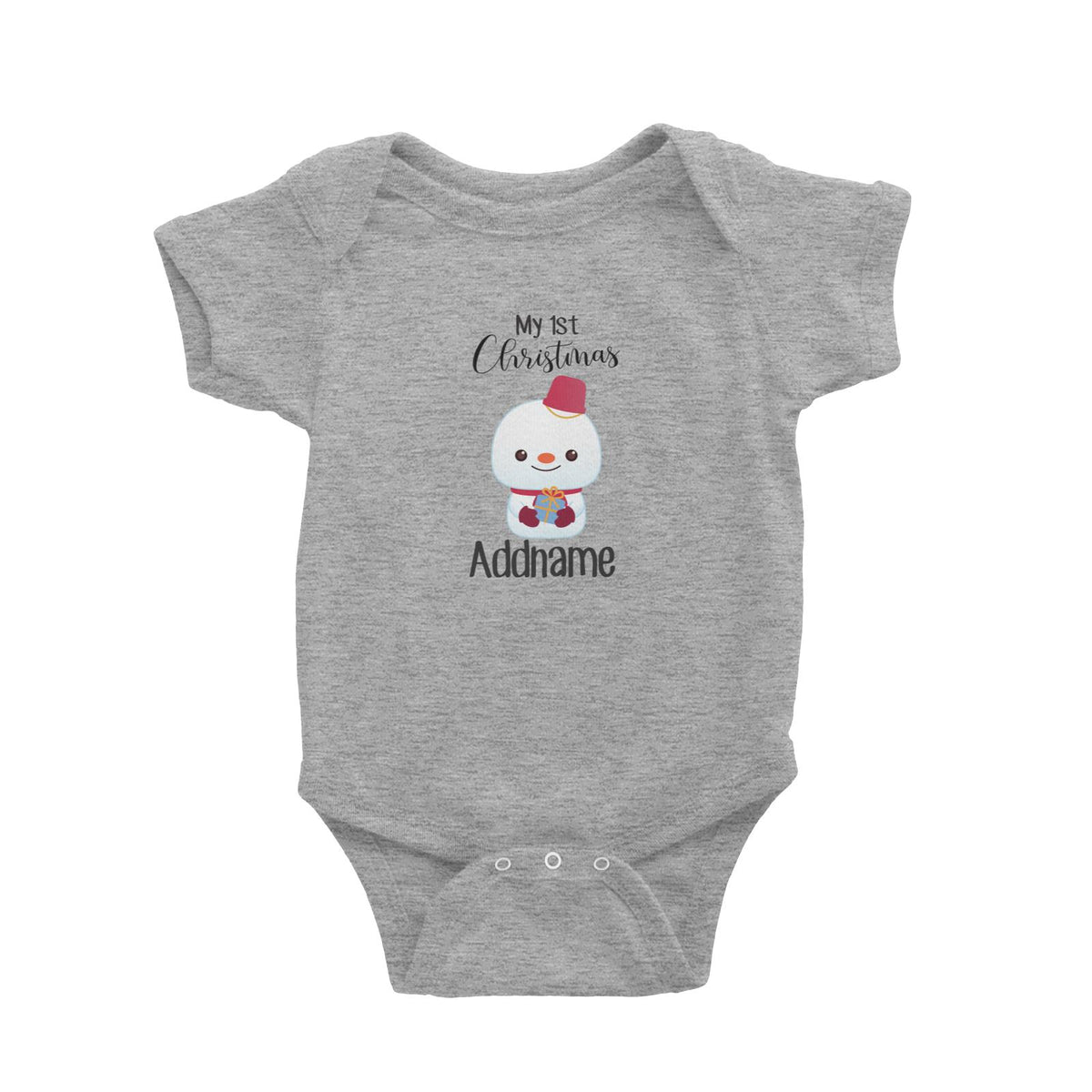 Christmas Cute Animal Series My 1st Christmas Snowman Baby Romper