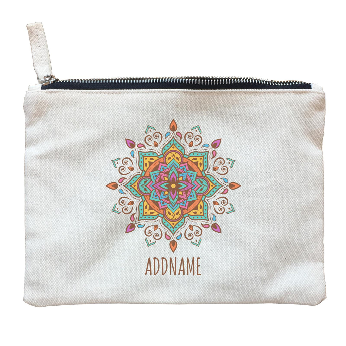 Colourful Mandala 2 Addname Zipper Pouch