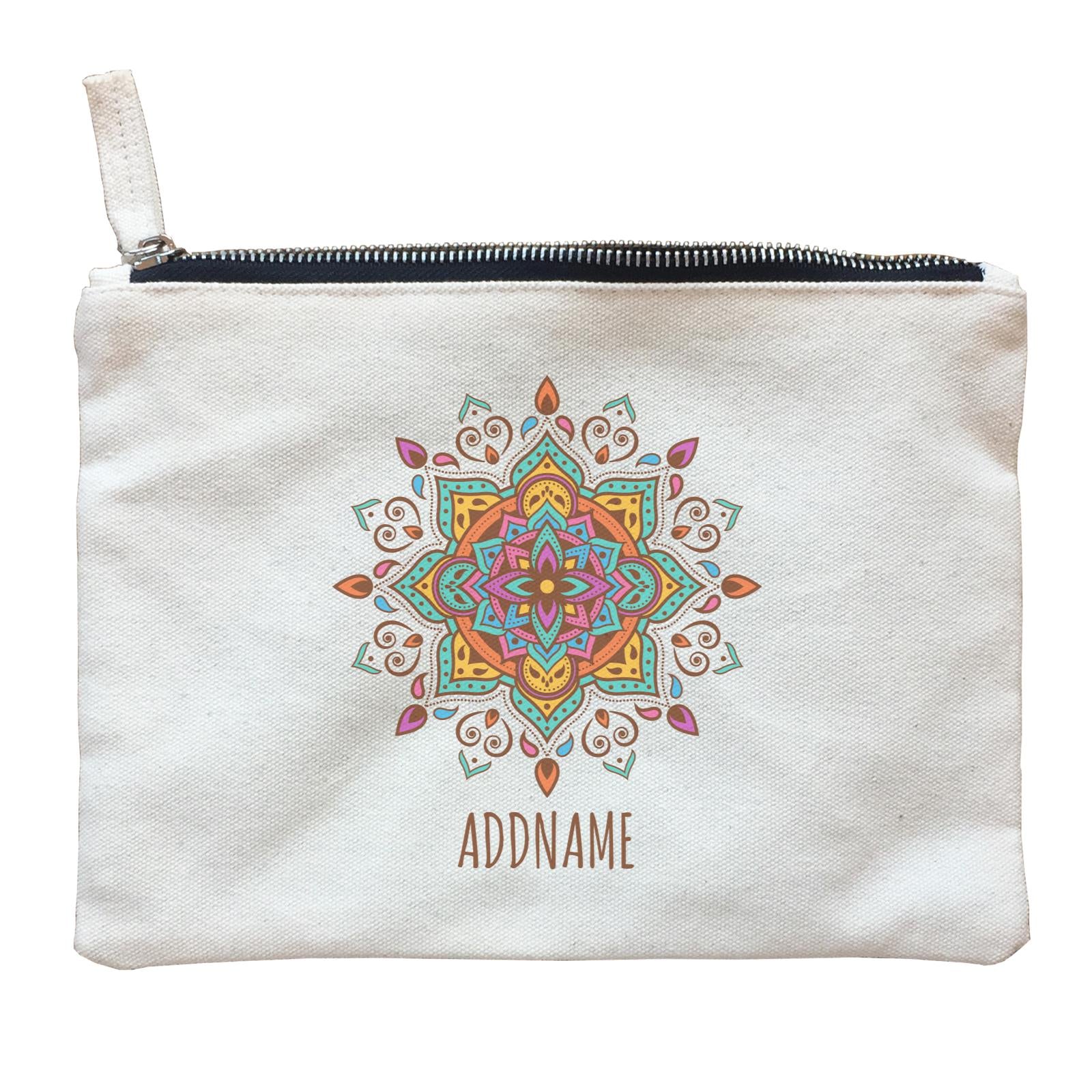 Colourful Mandala 2 Addname Zipper Pouch