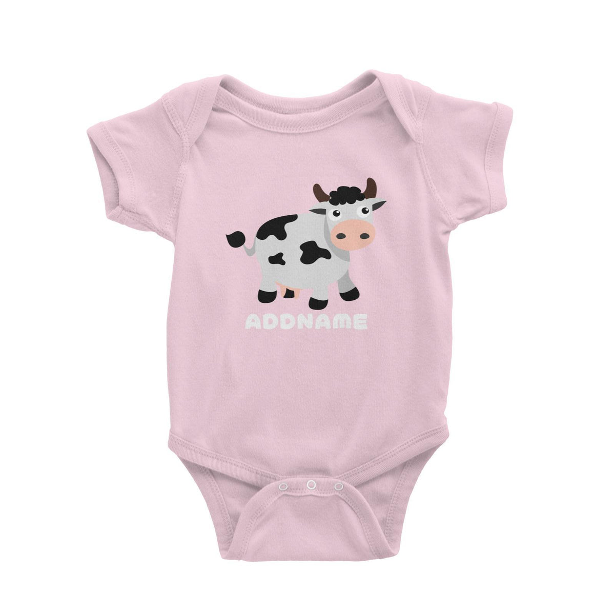 Farm Cow Addname Baby Romper