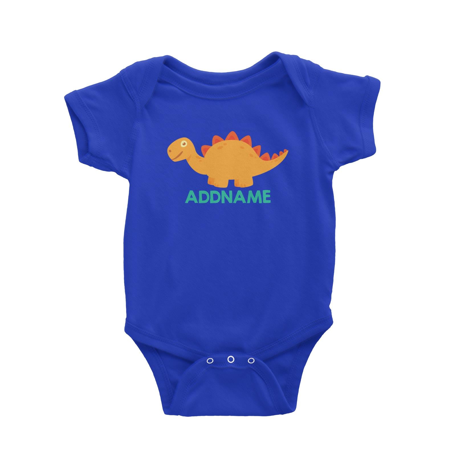 Cute Stegosaurus Dinosaur Personalizable Design Baby Romper