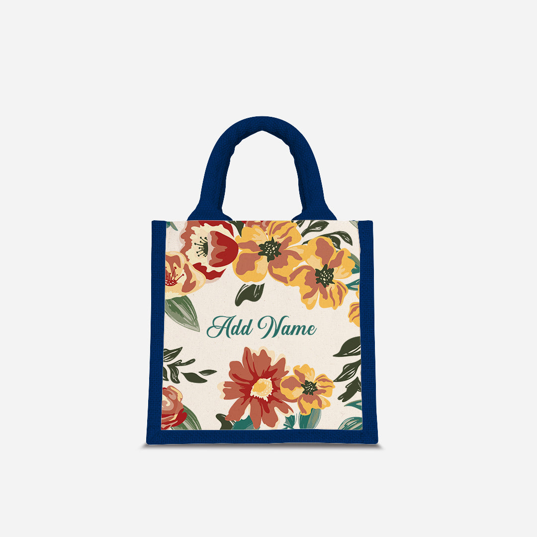 Deborah Series Half Lining Lunch Bag  - Taupe Navy