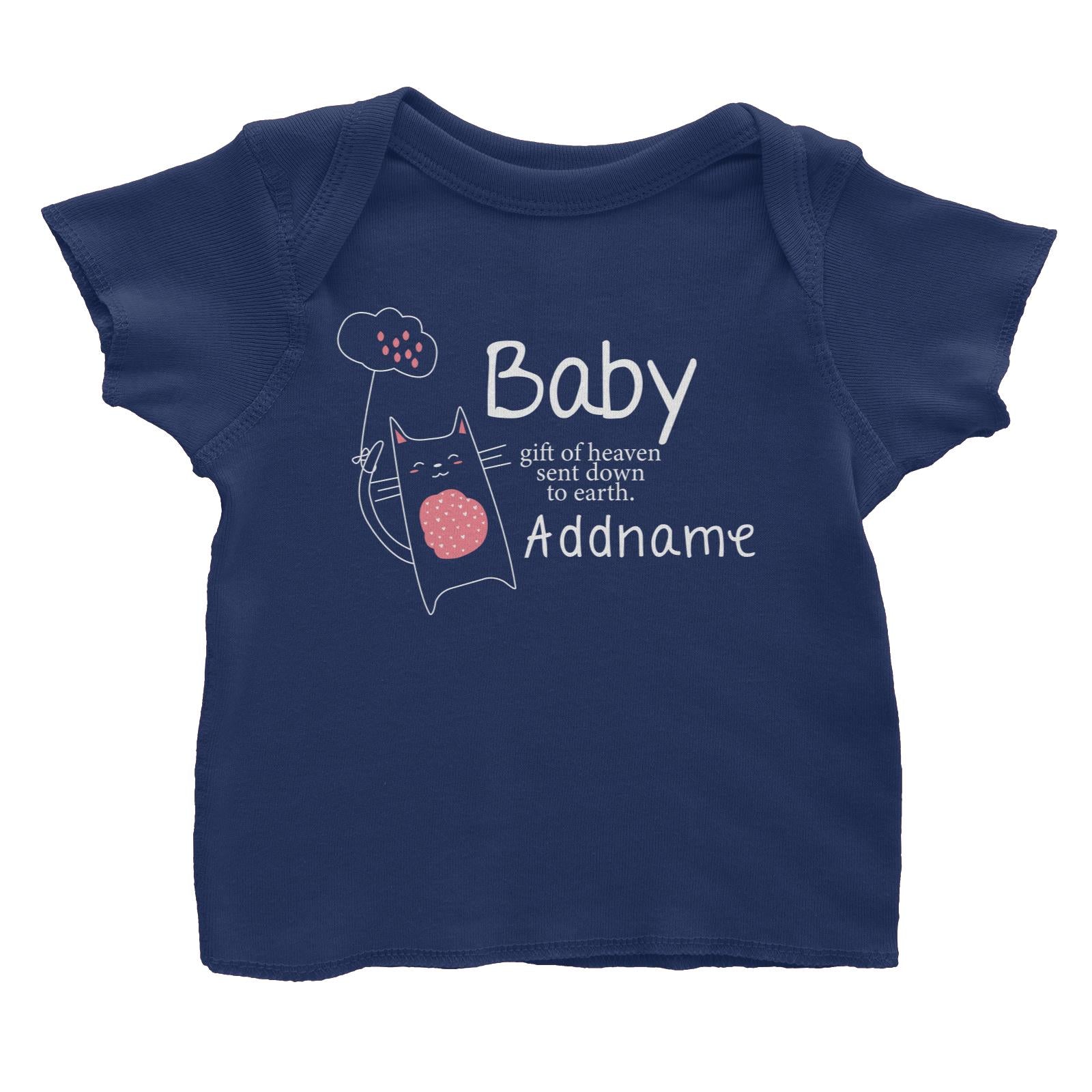 Cute Animals and Friends Series 2 Cat Baby Gift of Heaven sent down to earth Addname Baby T-Shirt