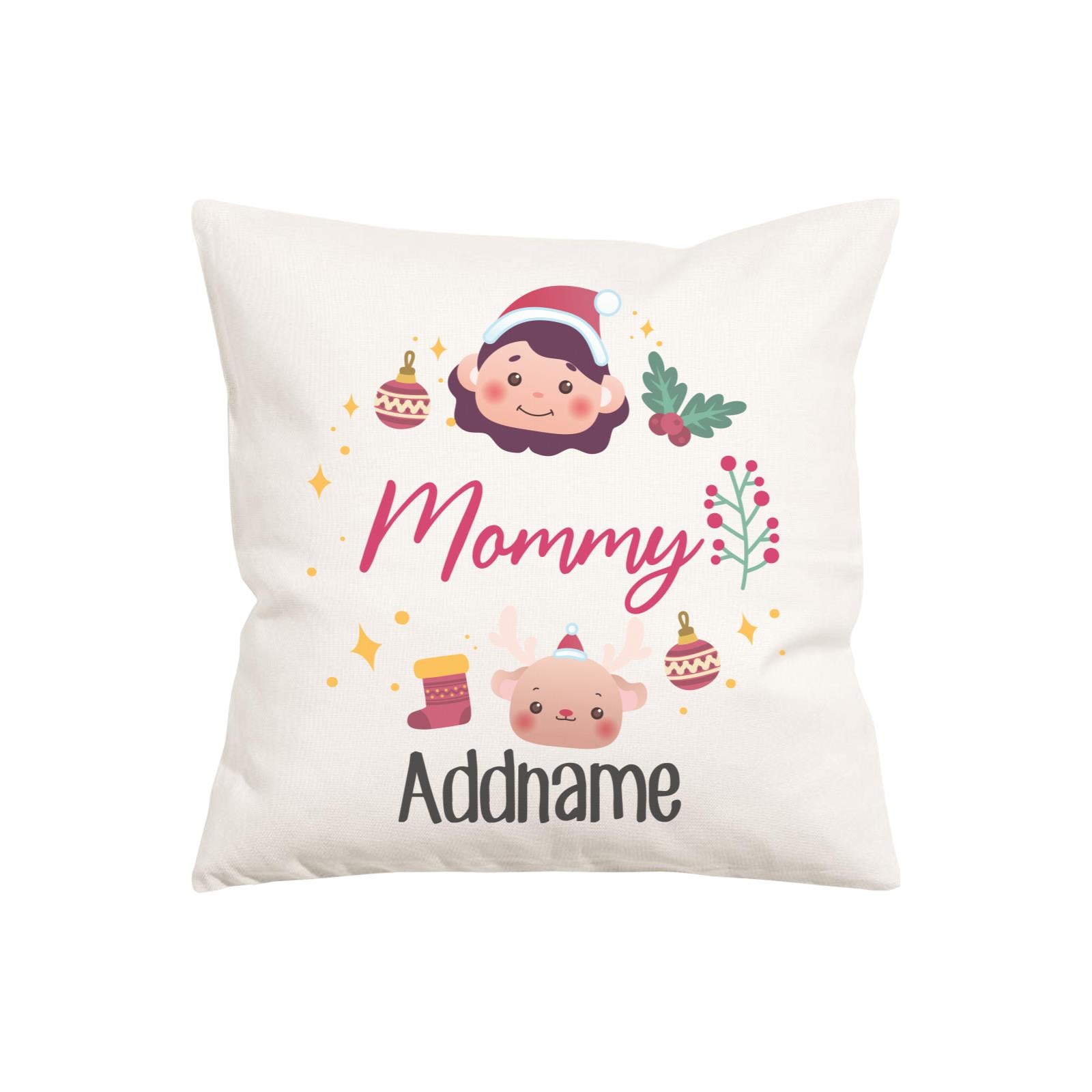 Christmas Cute Wreath Mommy PW Cushion