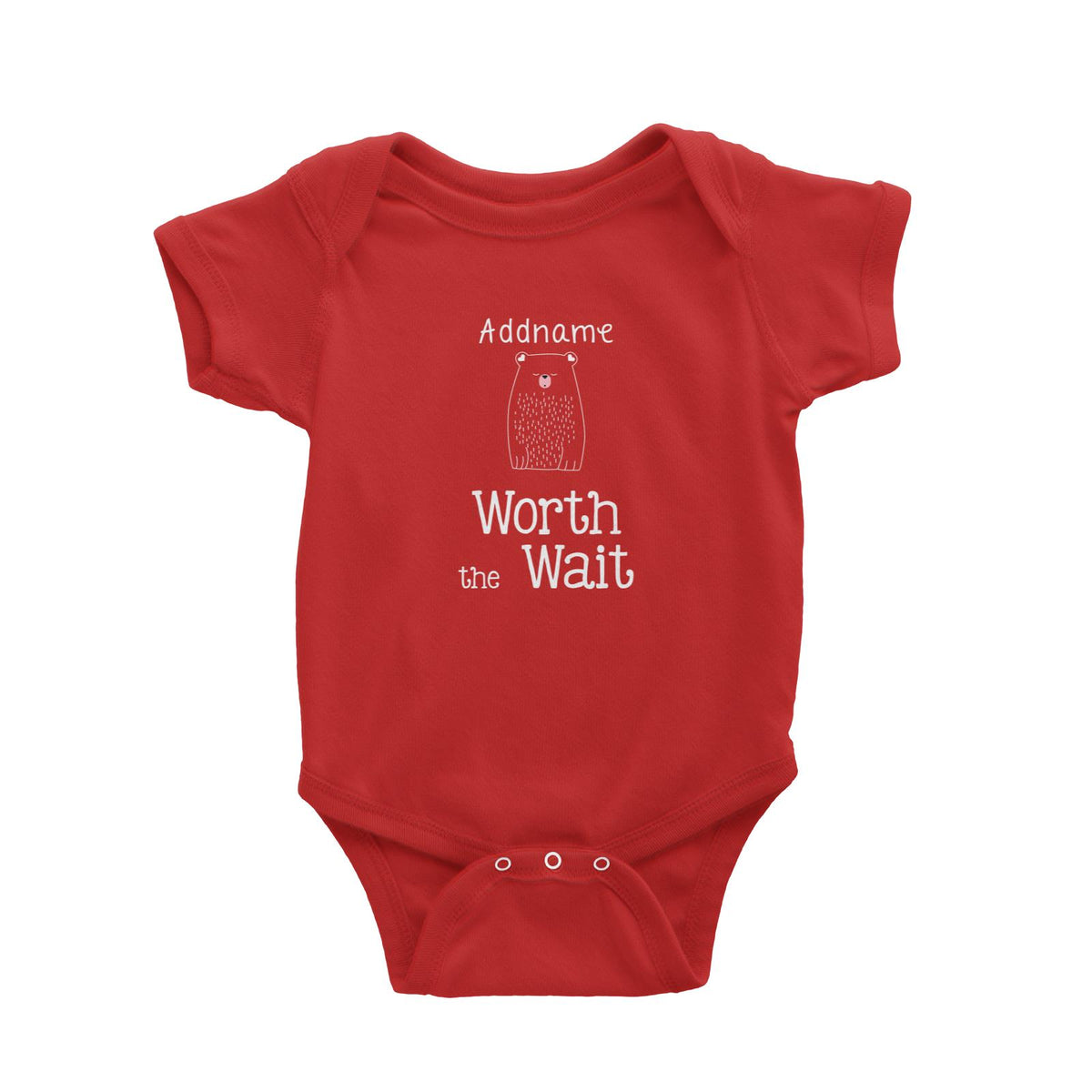 Cute Animals and Friends Series 2 Bear Addname Worth the Wait Baby Romper