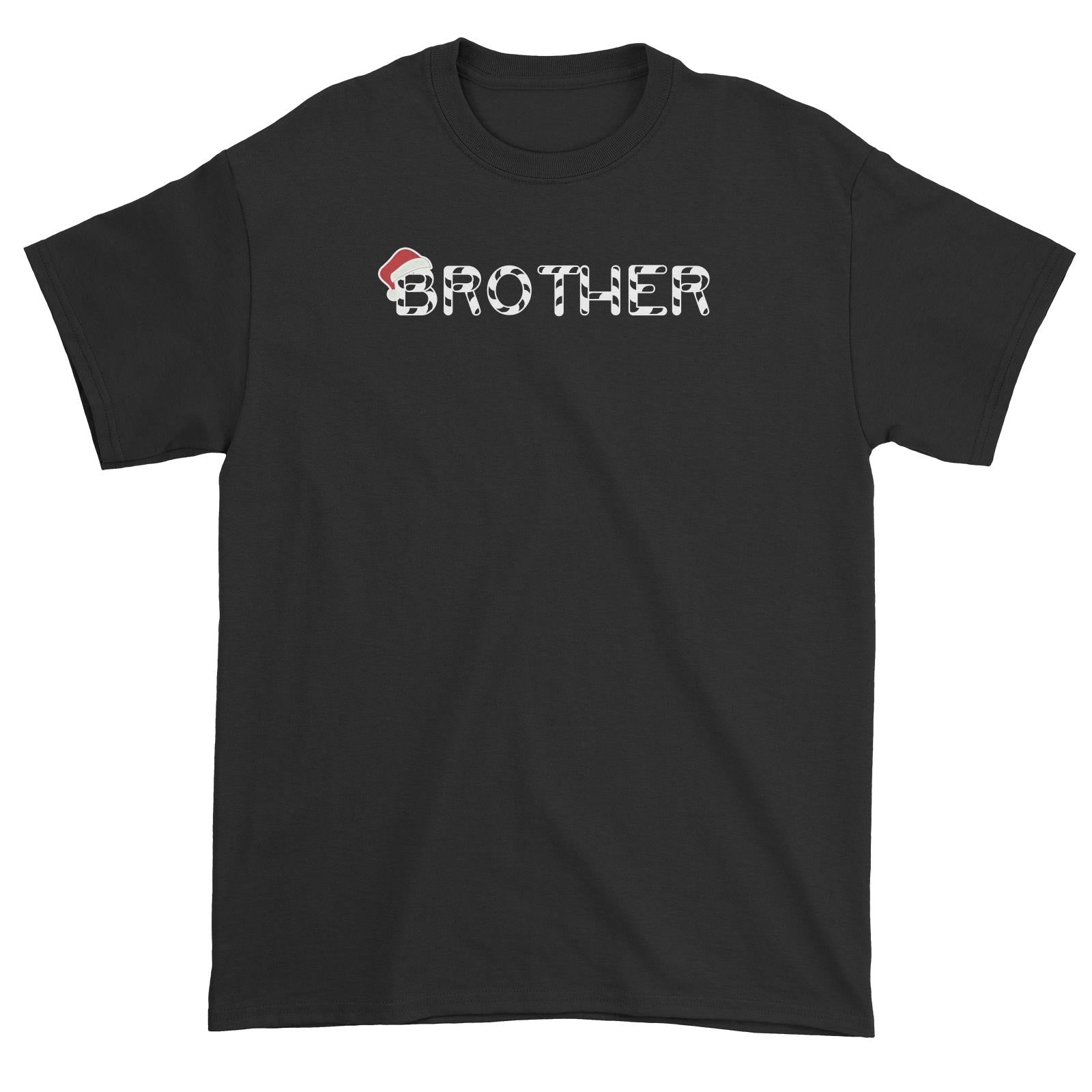 Candy Cane Alphabet Brother with Santa Hat Unisex T-Shirt
