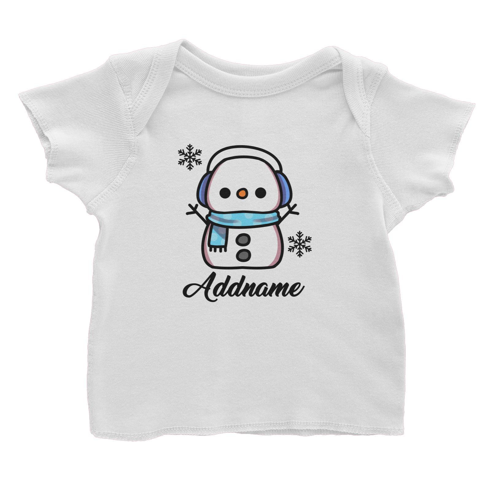 Xmas Little Boy Snowman Baby T-Shirt