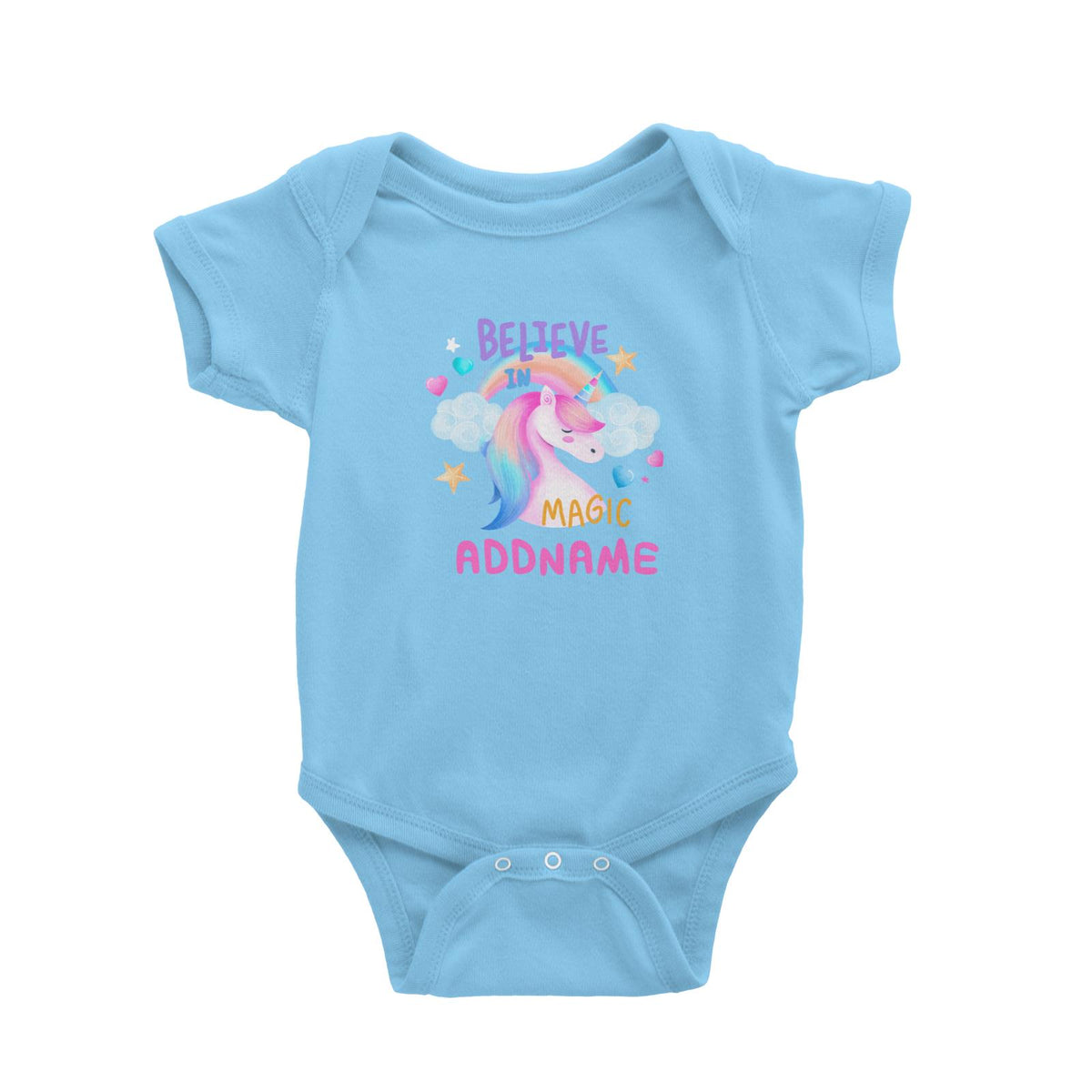 Children's Day Gift Series Believe In Magic Unicorn Addname Baby Romper
