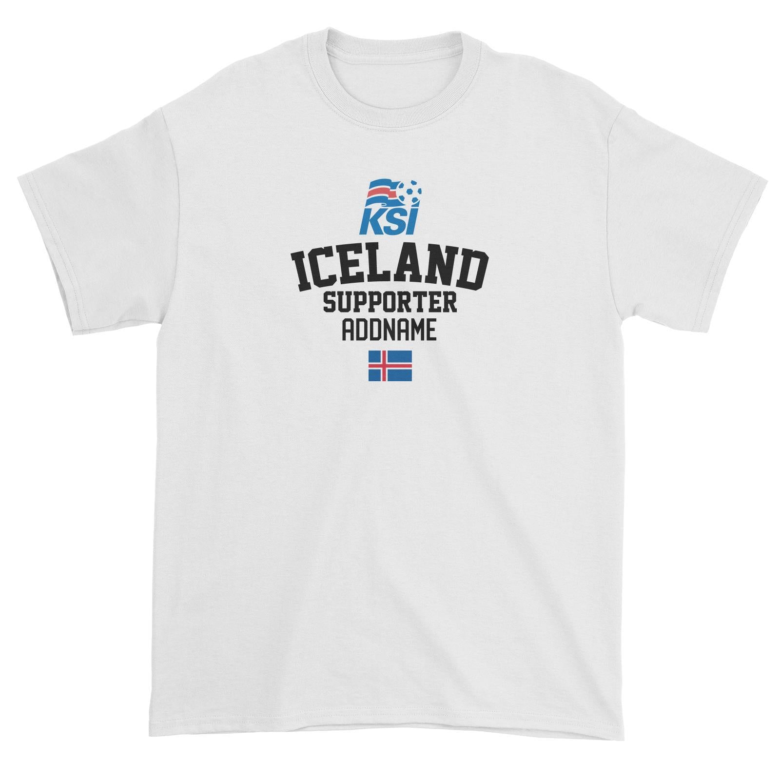 Iceland Supporter World Cup Addname Unisex T-Shirt