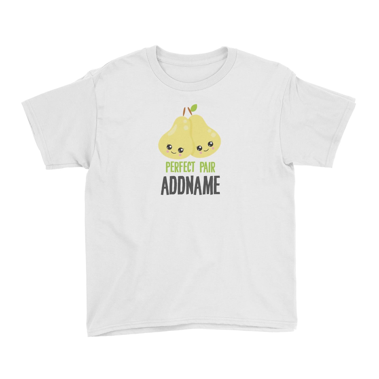 Love Food Puns Perfect Pair Addname Kid's T-Shirt