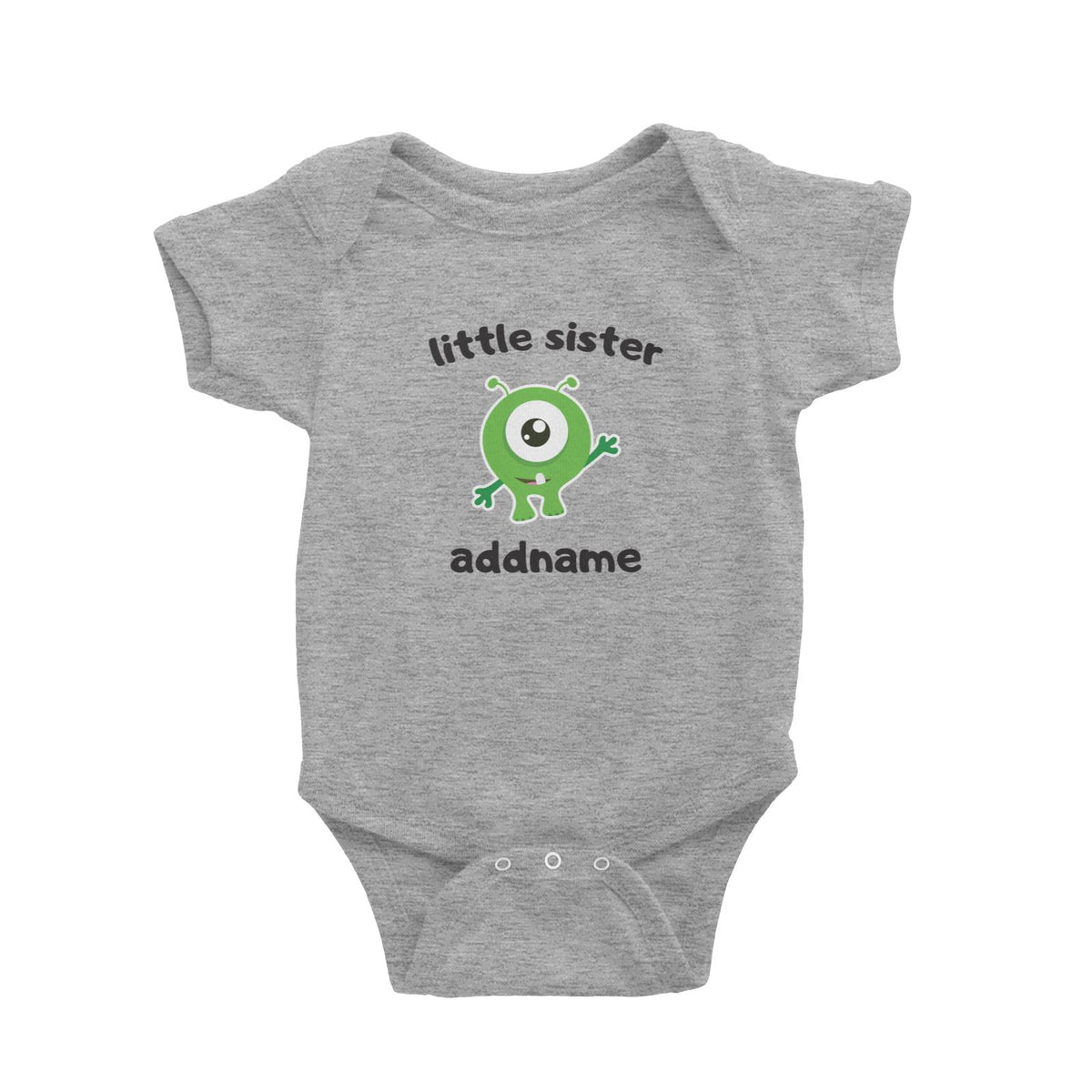Cute Monster Little Sister Baby Romper