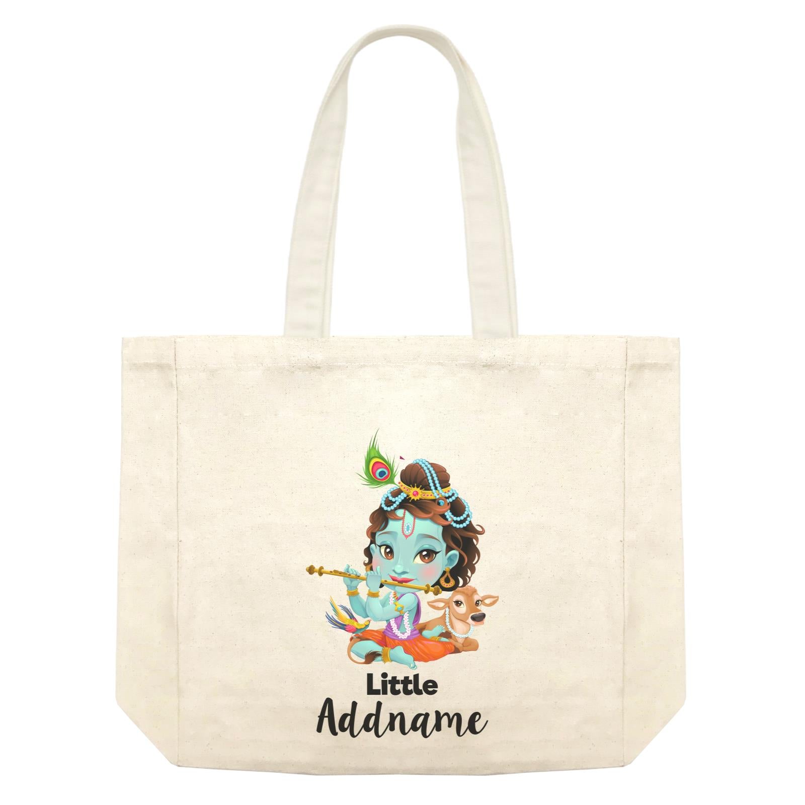 Artistic Krishna Playing Flute with Cow Little Addname Shopping Bag