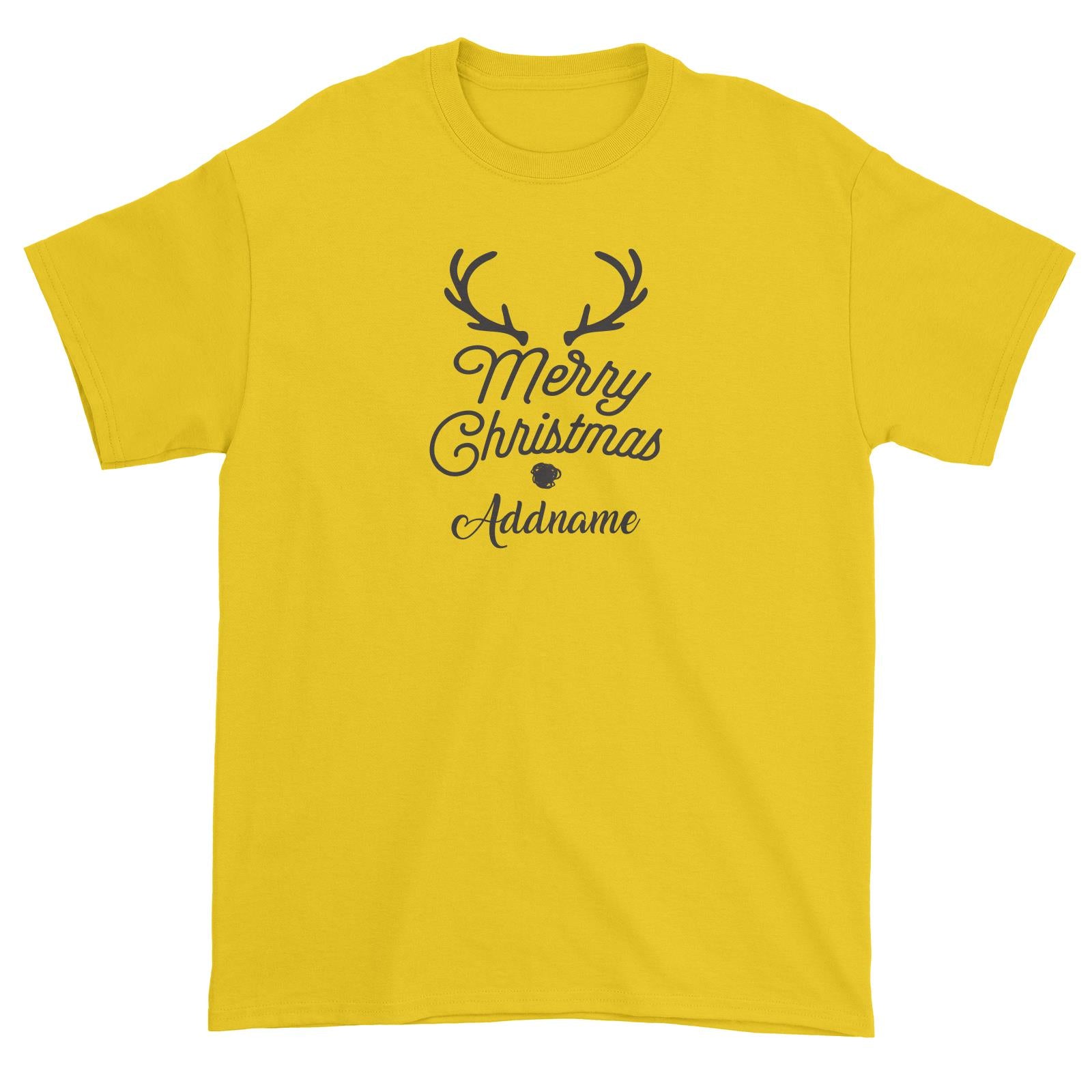 Christmas Series Merry Christmas Antler Merry Christmas Unisex T-Shirt