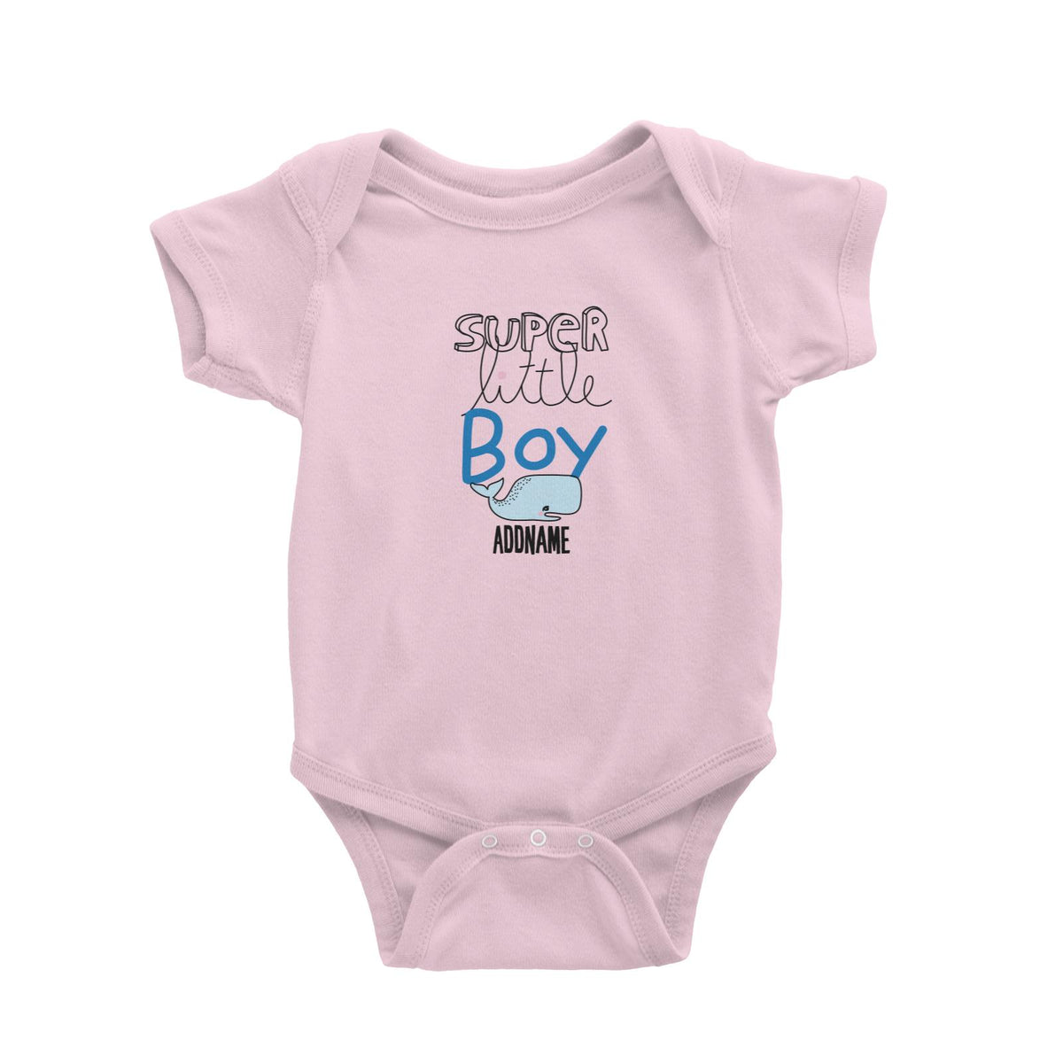 Cool Vibrant Series Super Little Whale Boy Addname Baby Romper
