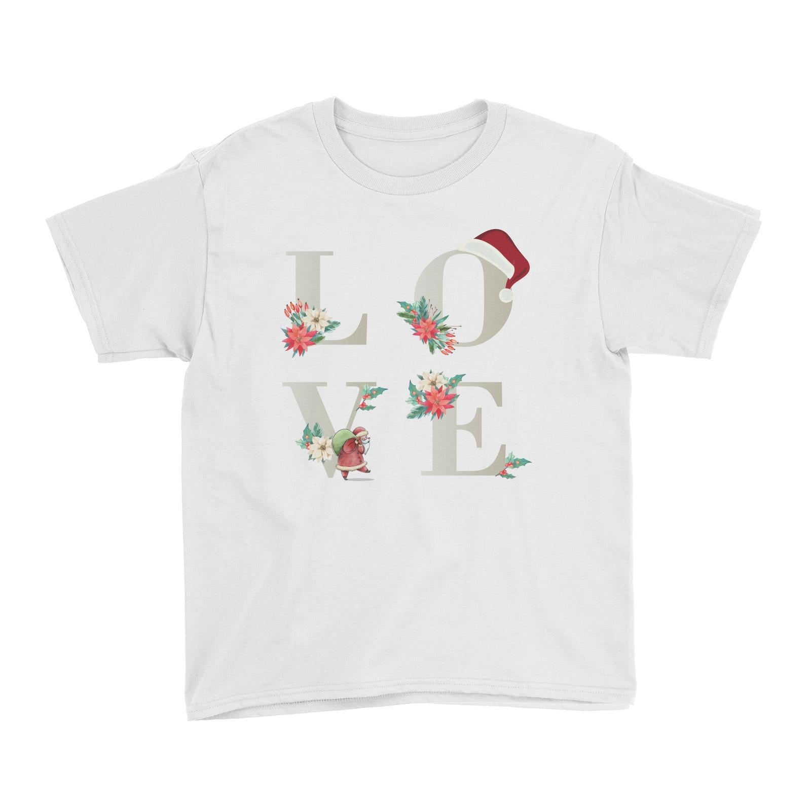 LOVE with Christmas Elements Kid's T-Shirt  Matching Family Personalisable Designs