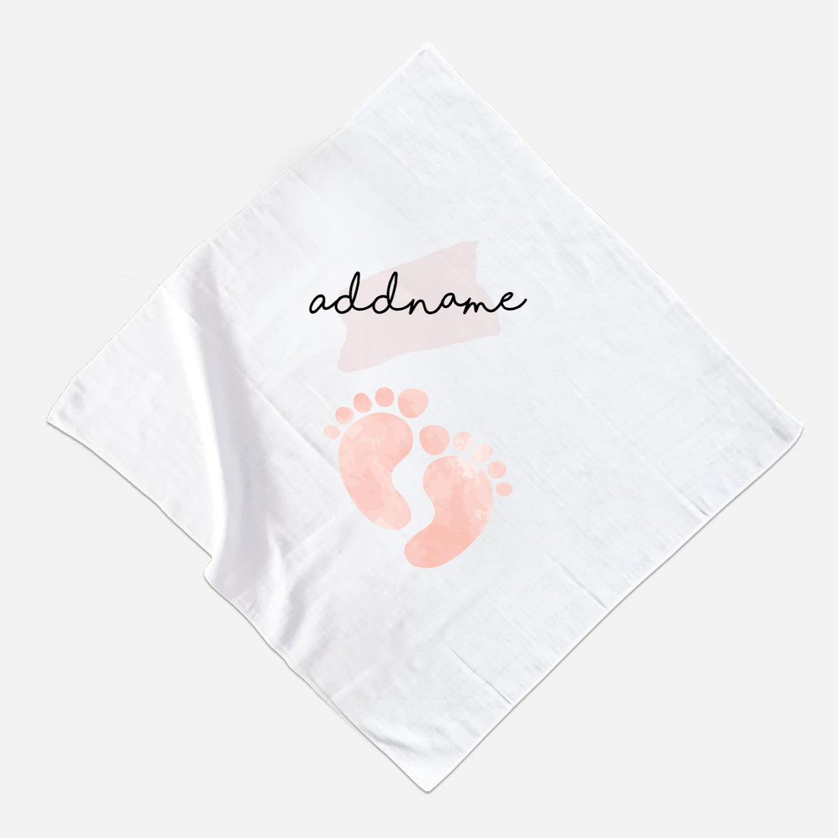 Footprint Girl Muslin Square