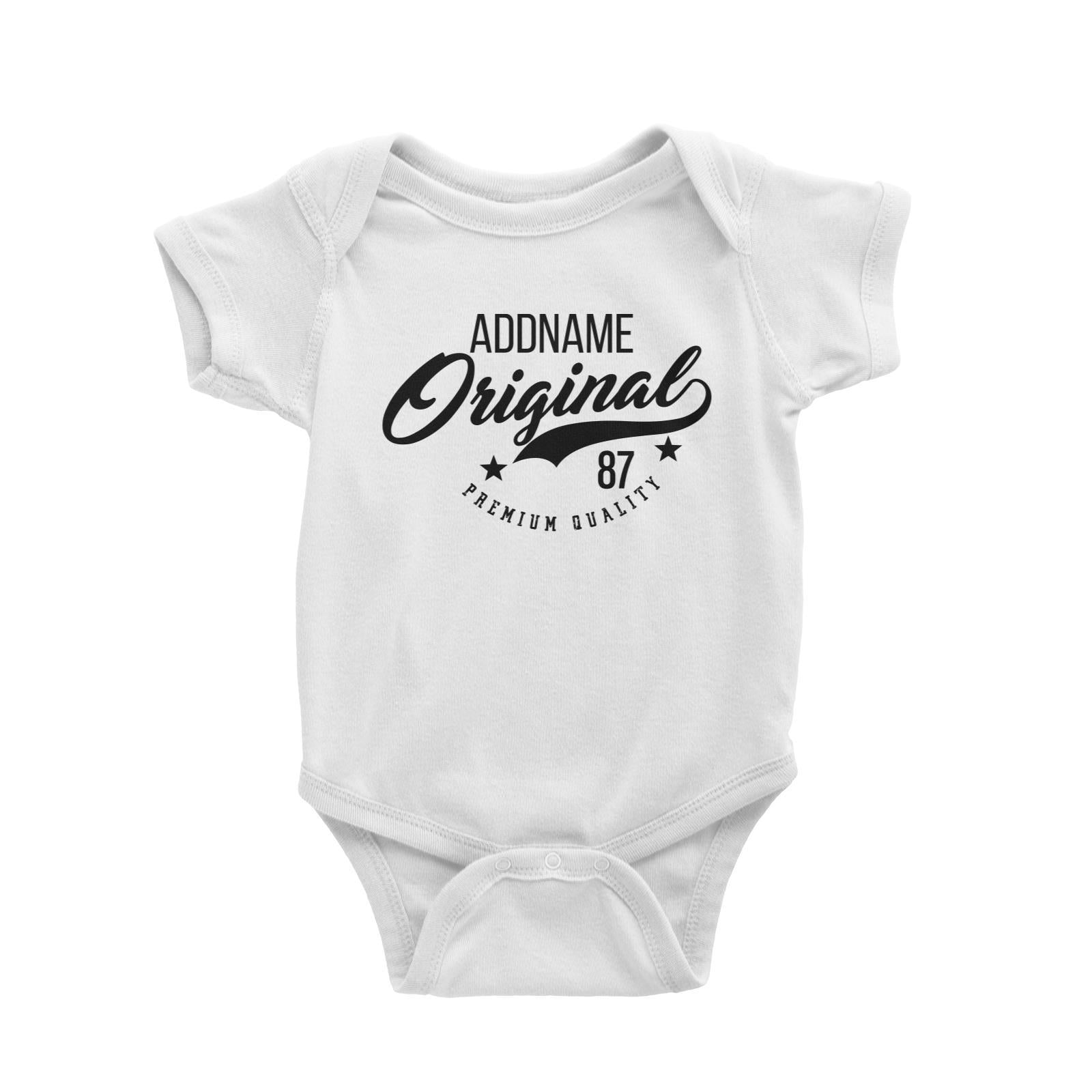 Original Premium Quality Personalizable with Name and Number Baby Romper