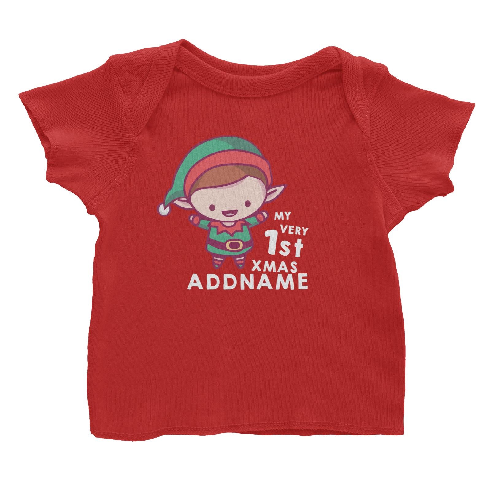 Christmas My Very 1st Elf Addname Baby T-Shirt