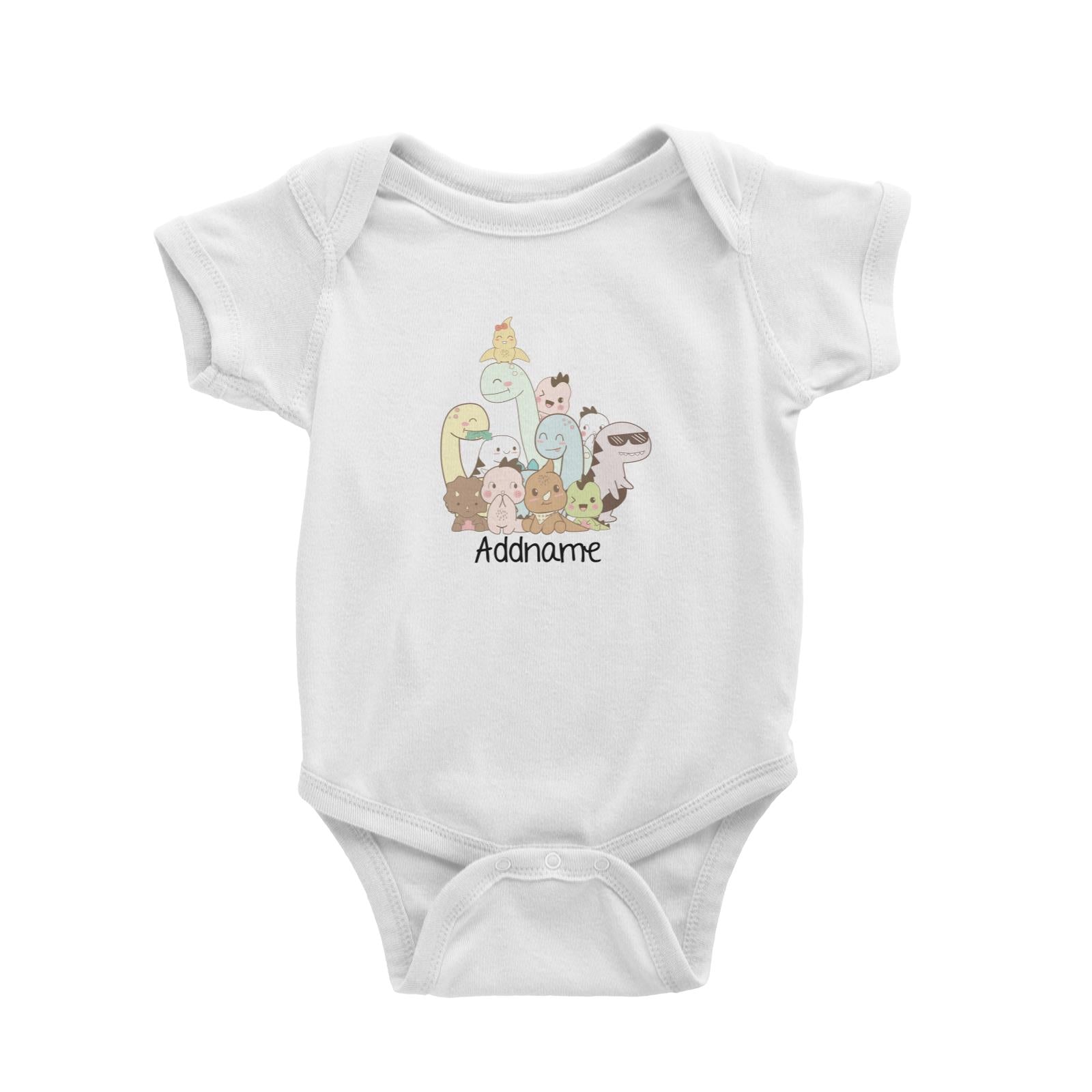Cute Animals And Friends Series Cute Little Dinosaur Group Addname Baby Romper