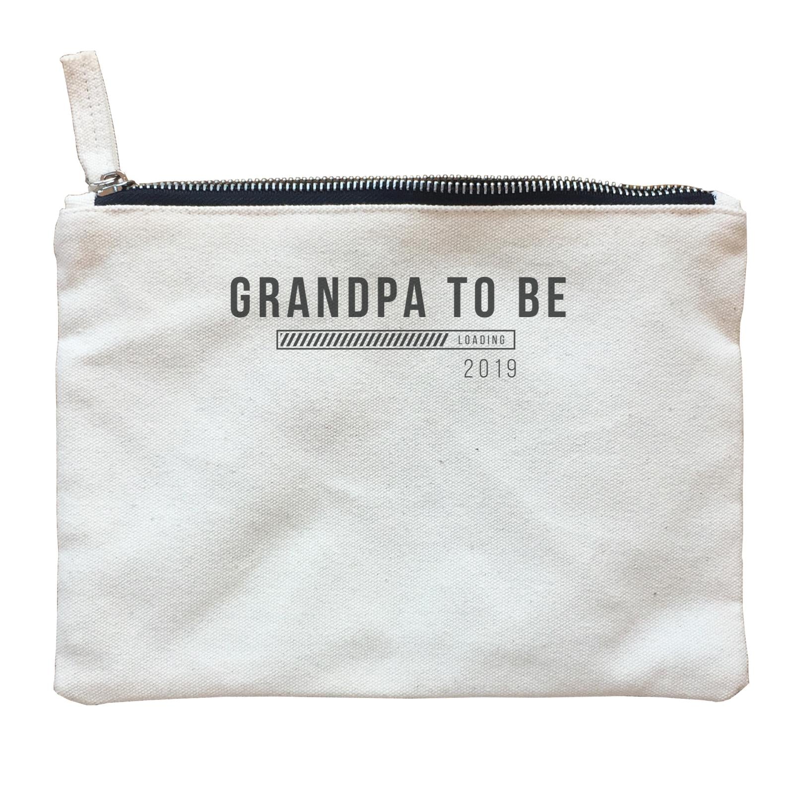 Coming Soon Family Grandpa To Be Loading Add Date Zipper Pouch
