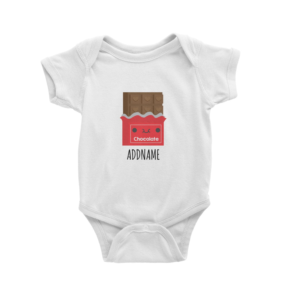Smiling Heart Chocolate White White Baby Romper
