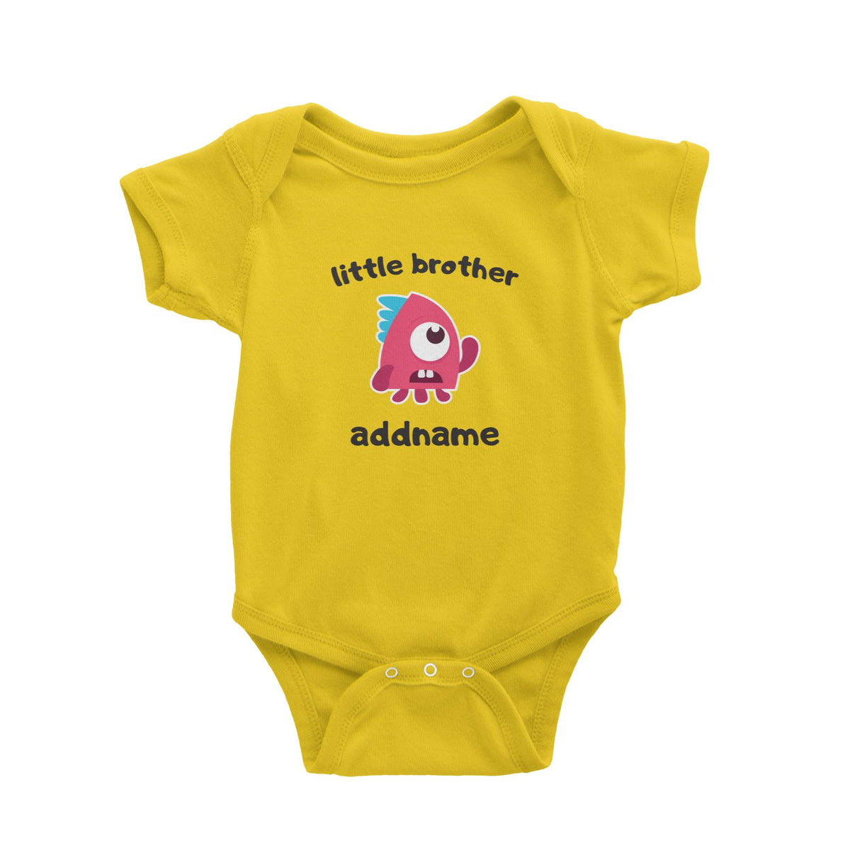 Cute Monster Little Brother Baby Romper