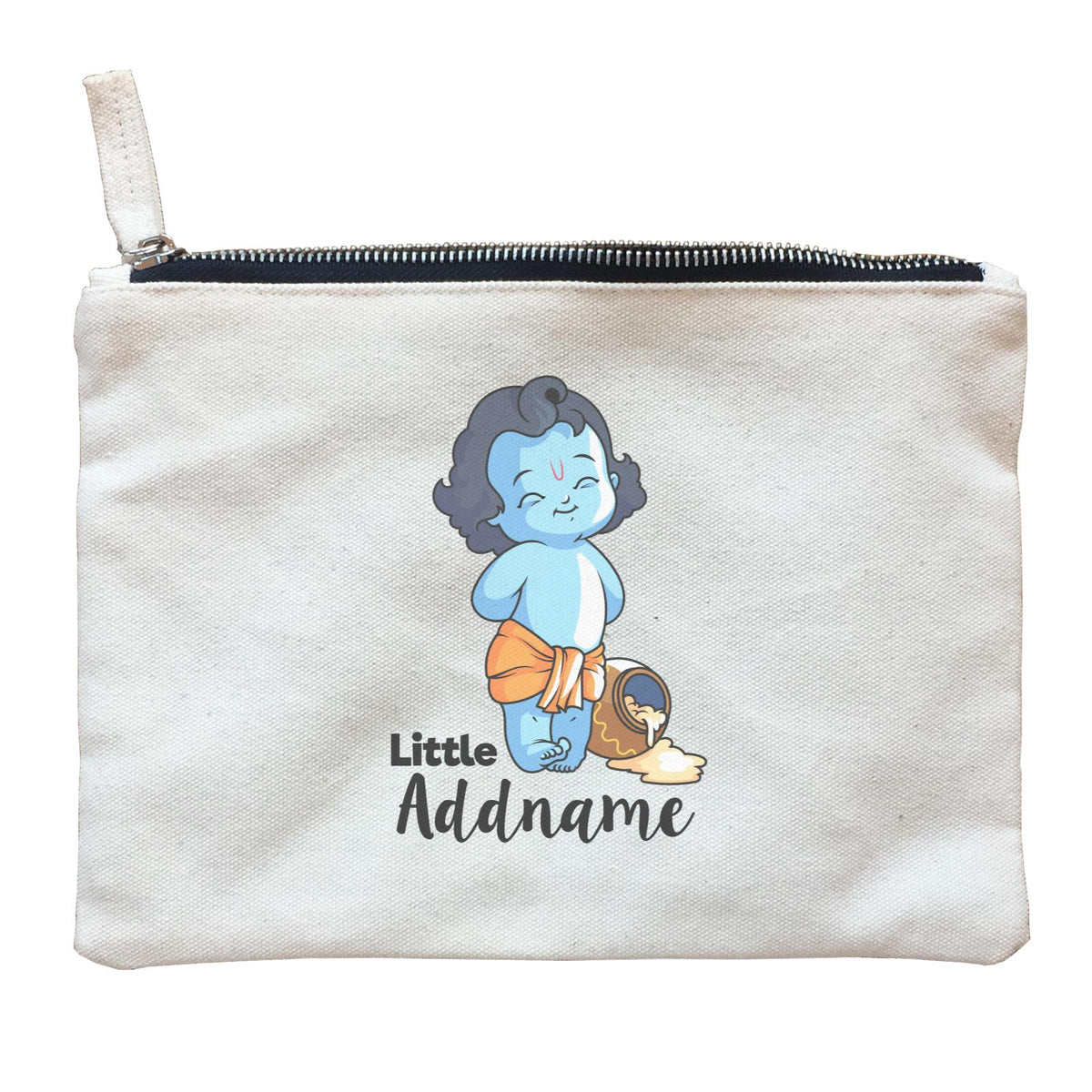 Cute Krishna Standing Little Addname Zipper Pouch