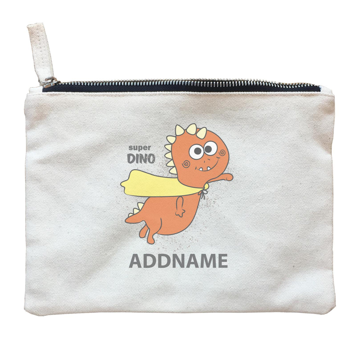 Cool Cute Dinosaur Super Dino Addname Zipper Pouch