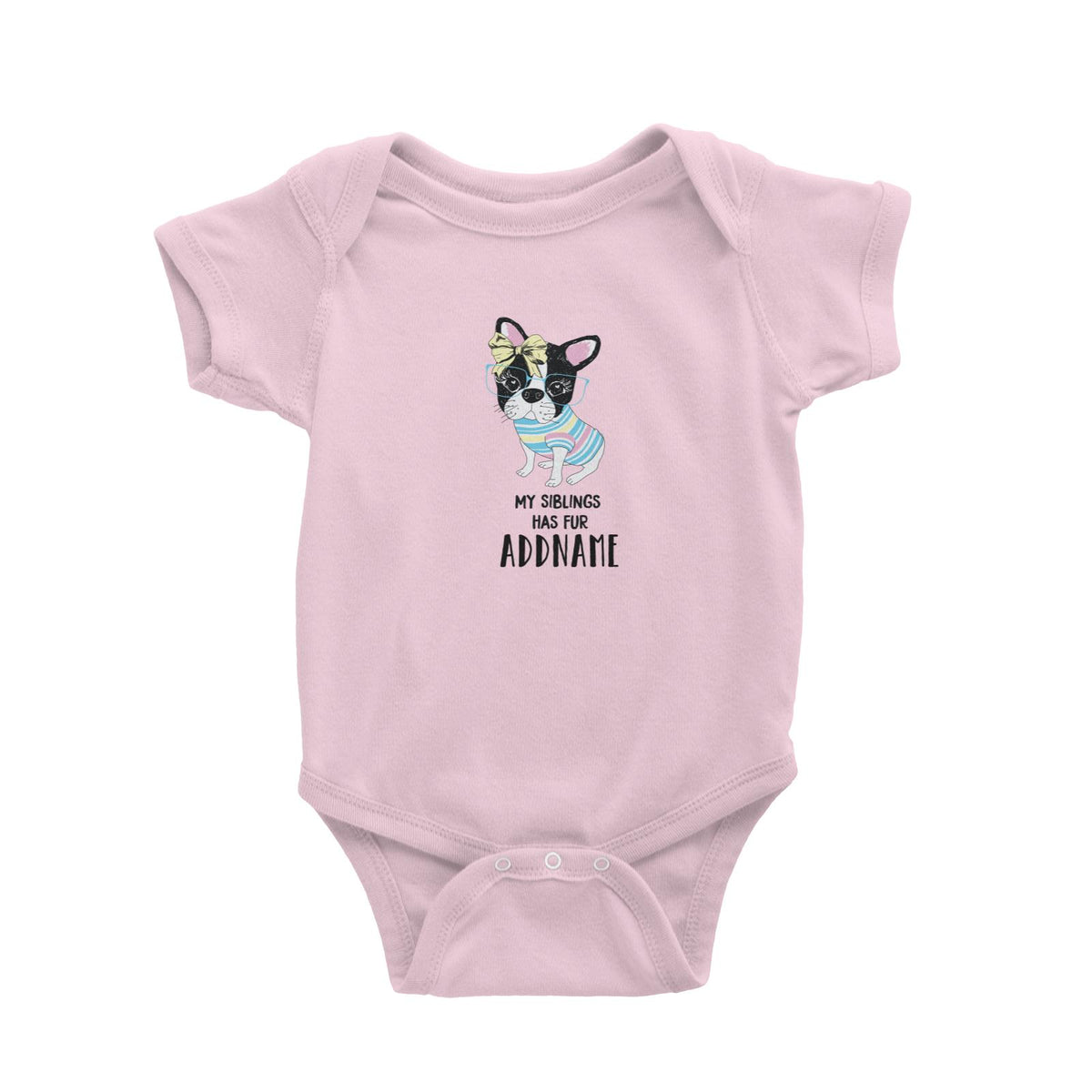 Cool Vibrant Series My Siblings Has Fur Addname Baby Romper