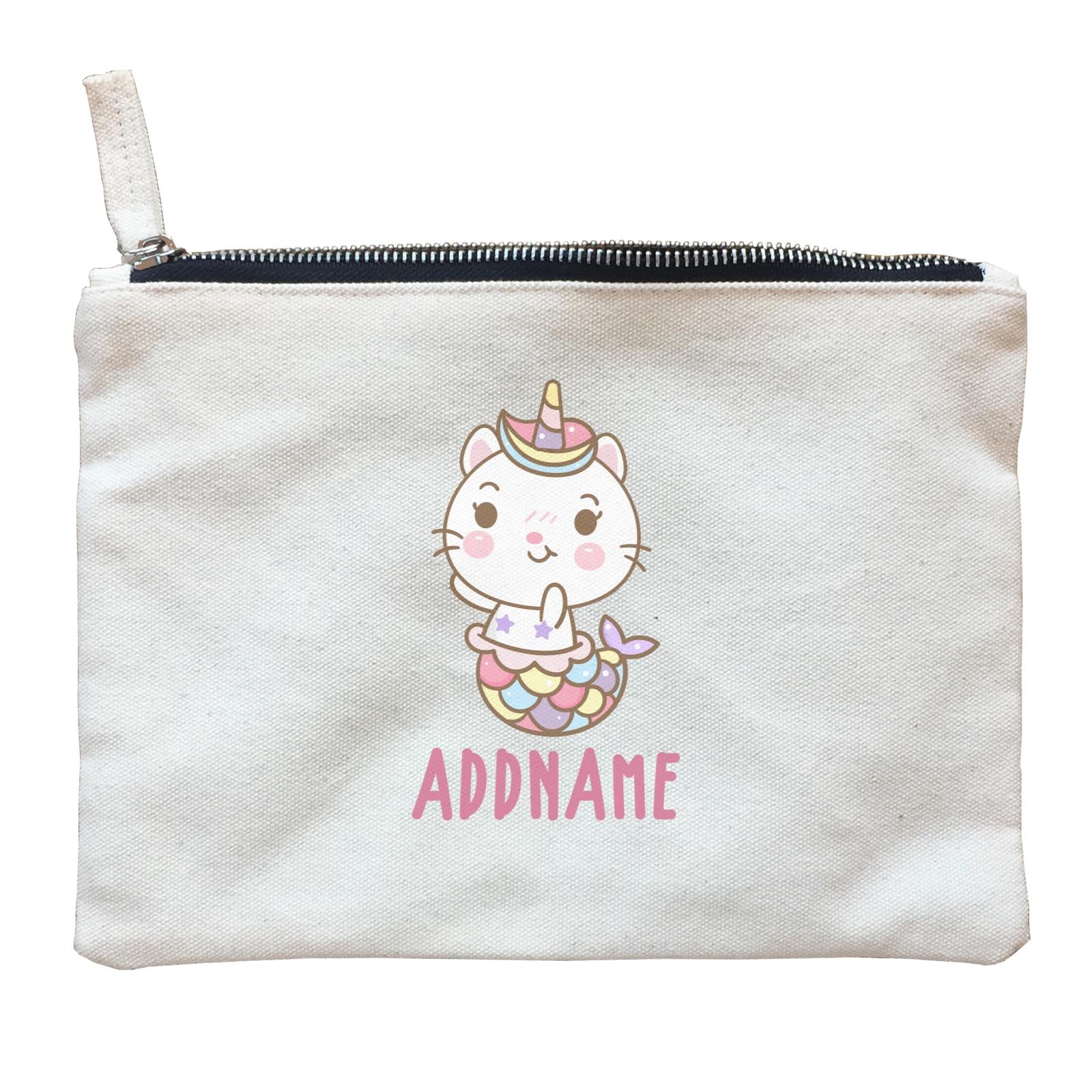 Unicorn And Princess Series Cute Cat Mermaid Addname Zipper Pouch
