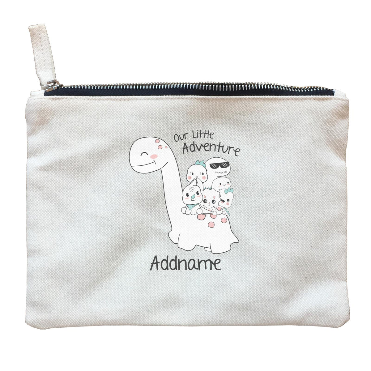 Cute Animals And Friends Series Cute Little Dinosaur Our Little Adventure Addname Zipper Pouch