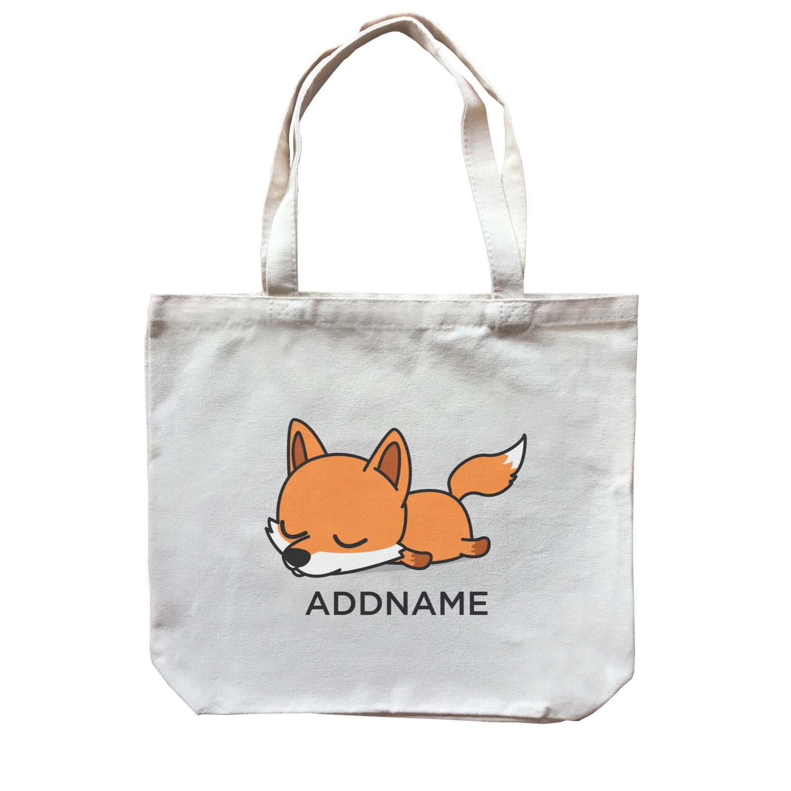 Lazy Fox Addname Canvas Bag