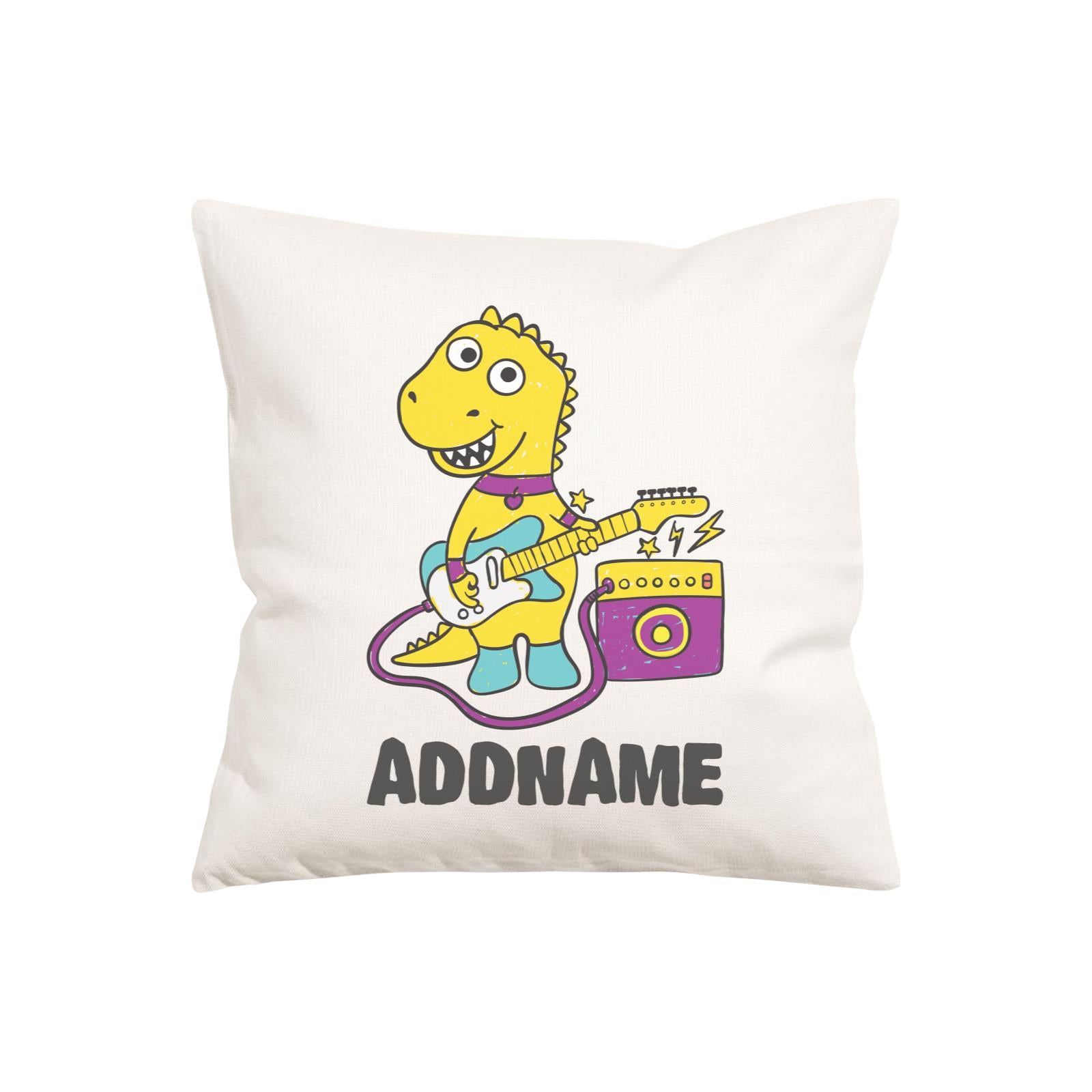 Super Cute Dinosaur Cute Guitarist Pillow Cushion