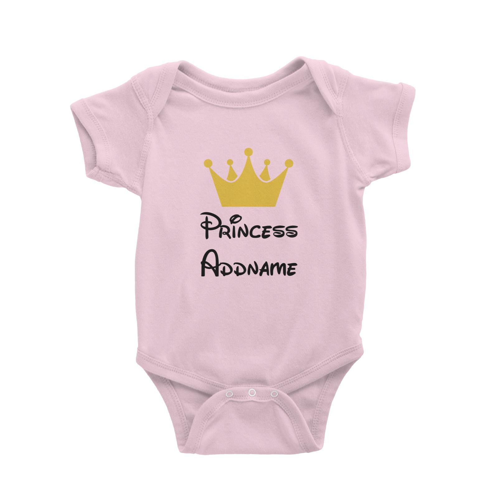 Royal Princess with Tiara Addname Baby Romper  Matching Family Personalizable Designs