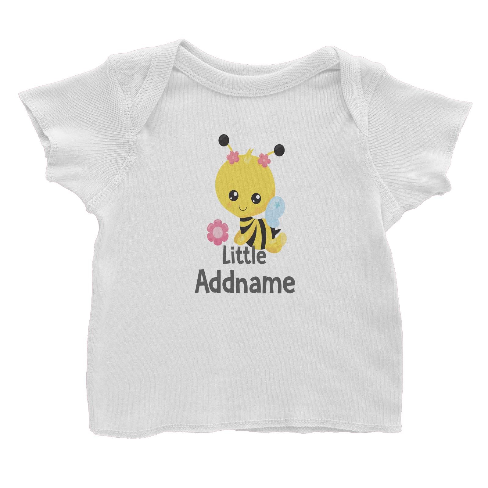 Spring Animals Bee Girl Little Addname Baby T-Shirt