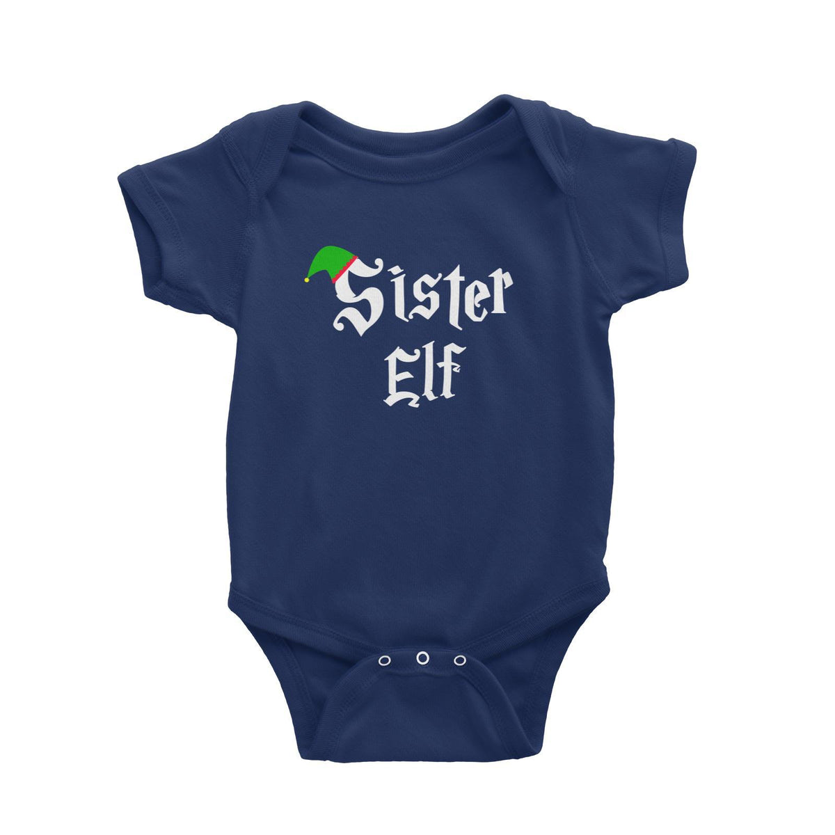 Sister Elf With Hat Baby Romper Christmas Matching Family