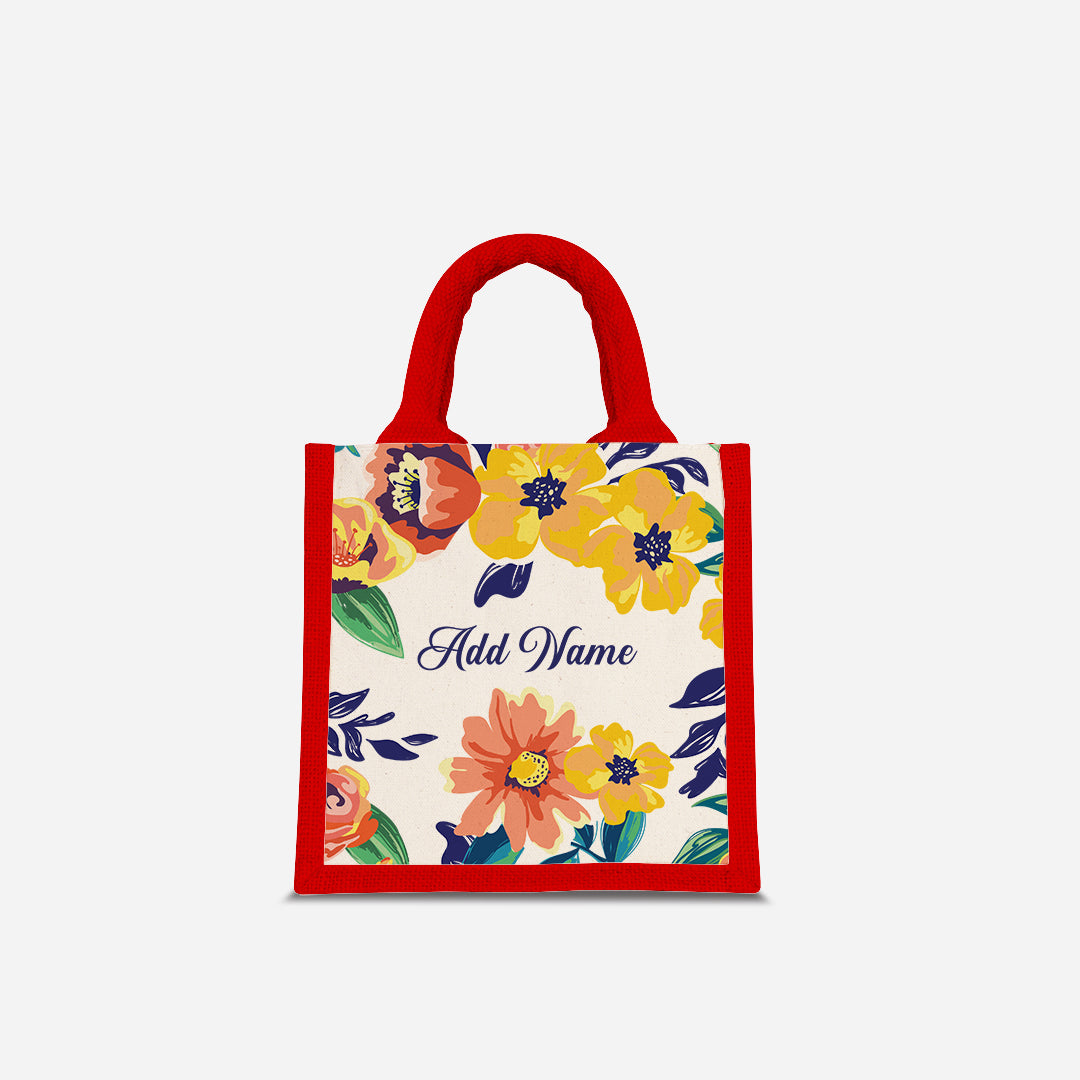 Deborah Series Half Lining Lunch Bag  - Teal Red