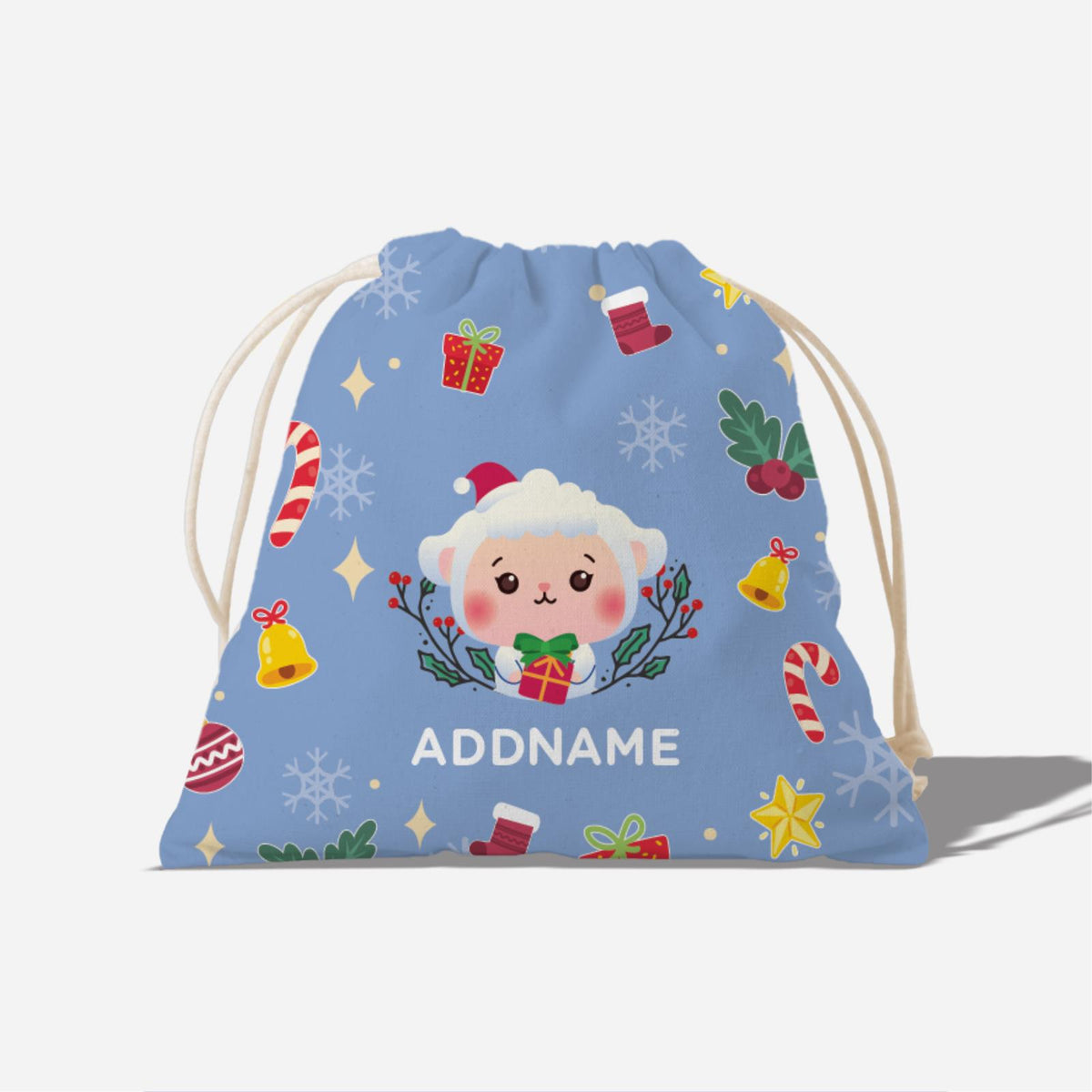 Christmas Cute Animal Series Full Print Satchel - Sheep